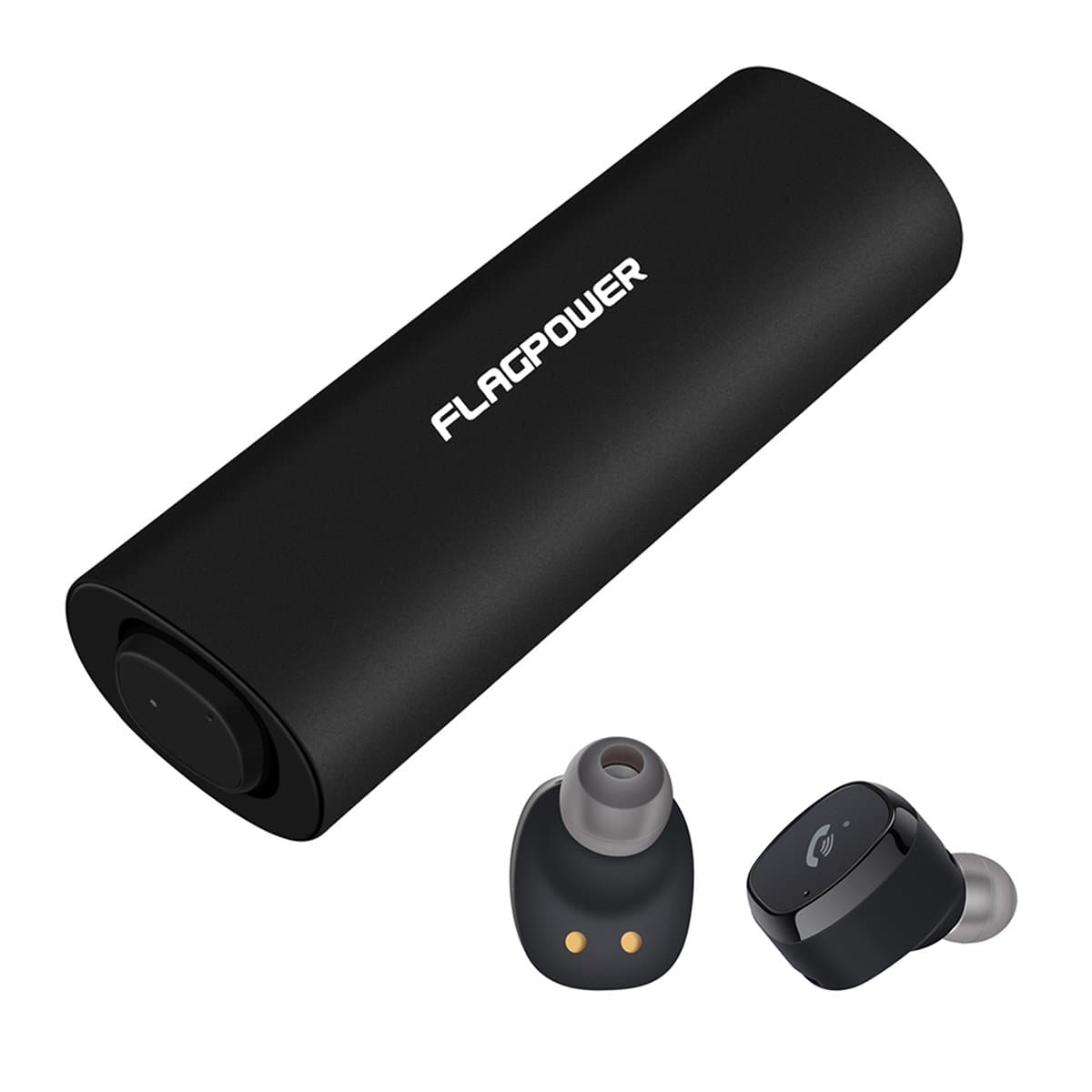 True Wireless Earbuds, FLAGPOWER TWS Bluetooth Earphone with 650mAh Charging Storage Box, Twins Wireless Mini Earpiece Built-in Microphone Bluetooth V4.2 Stereo Surround Sound Earphones for iPhone iPad or Other Android Smart Device