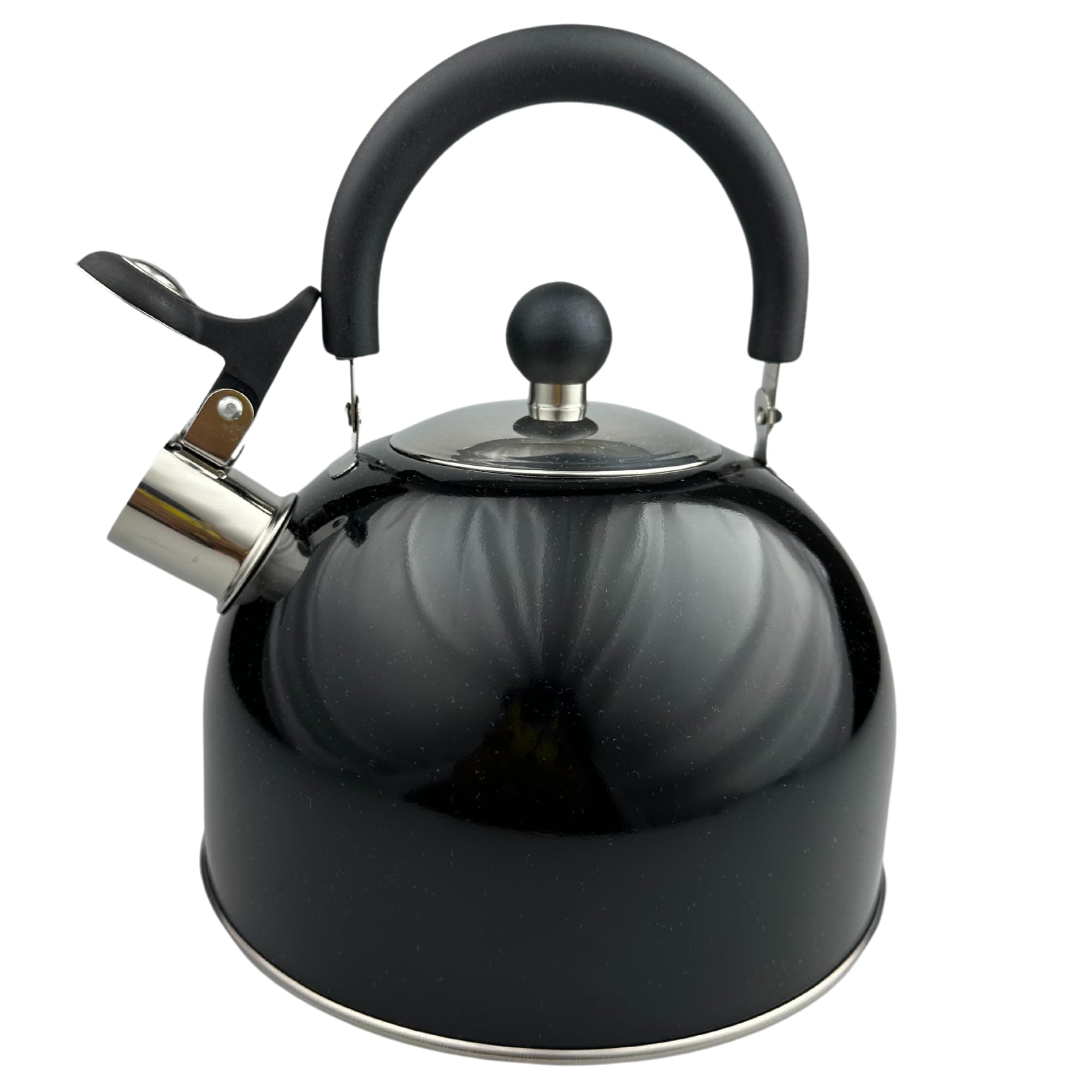 Whistle Tea Kettle, Stainless Steel, 2.5 qt, Black