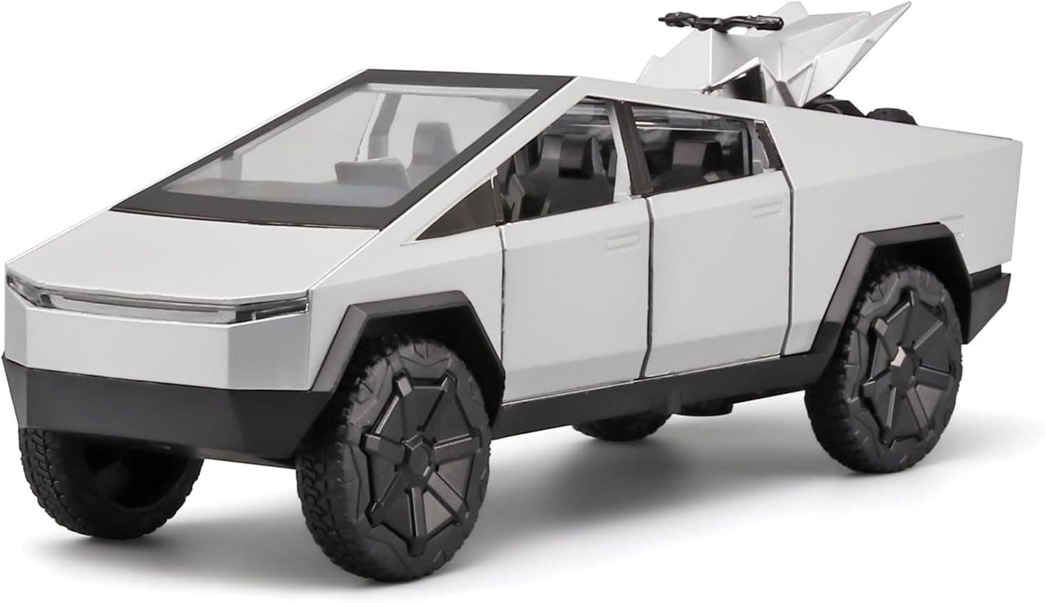 - Teslaa Cyber Truck Redbull 1:32 Model Car Exclusive Pull Back Metal Toy car with Openable Doors & Light Music Best Gifts Toys Kids (1:32 Tesla - Silver)