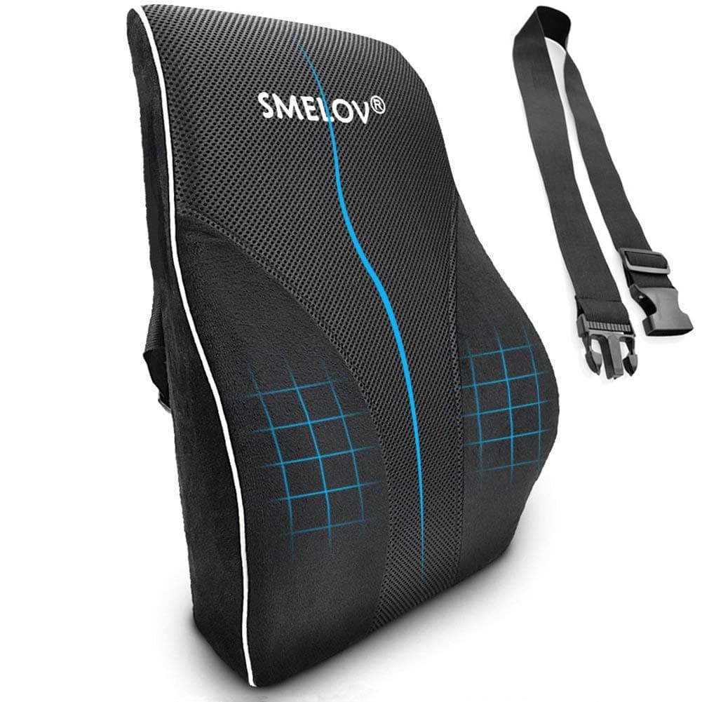 Lumbar Support Pillow Back Cushion, Memory Foam Orthopedic Lumbar Pillow for Office Chair or Car,Help Lower Back Pain Relief.