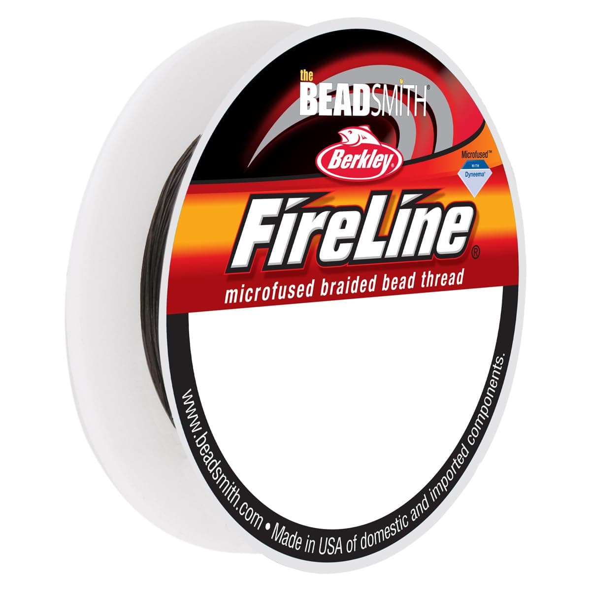 The Beadsmith Fireline by Berkley – Micro-Fused Braided Thread – 4lb. Test, 005”/.12mm Diameter, 15 Yard Spool, Smoke Grey – Super Strong Stringing Material for Jewelry Making and Bead Weaving