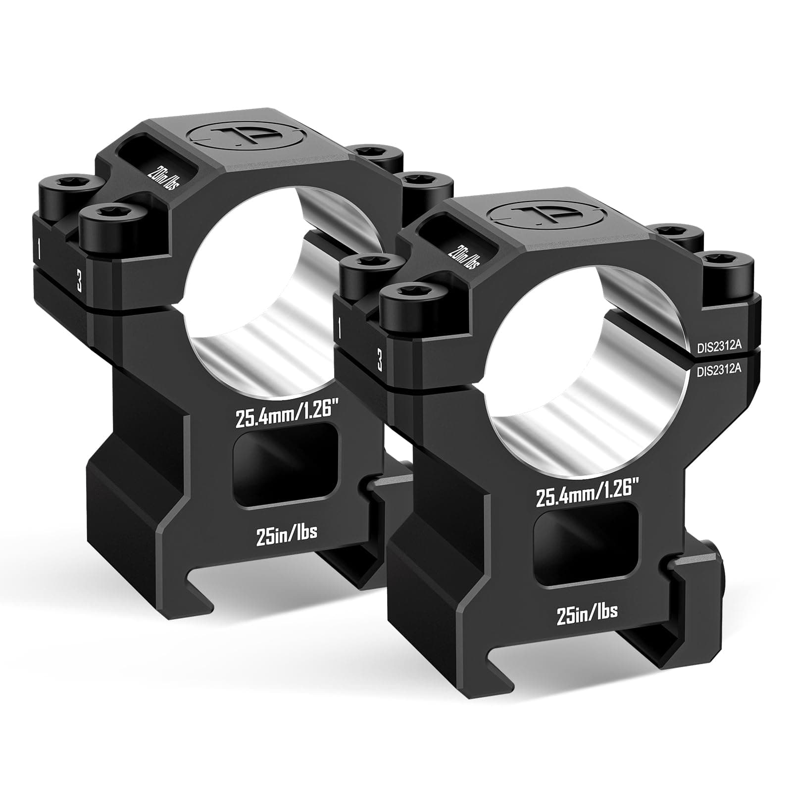 Precision Scope Rings, Precision Pre-lapped Riflescope Mounts for Picatinny Rails