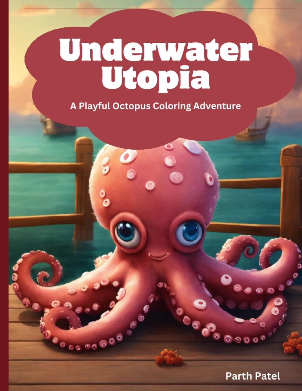 Underwater Utopia Drawing Book : A Playful Octopus Coloring Adventure : 3 - 10 years