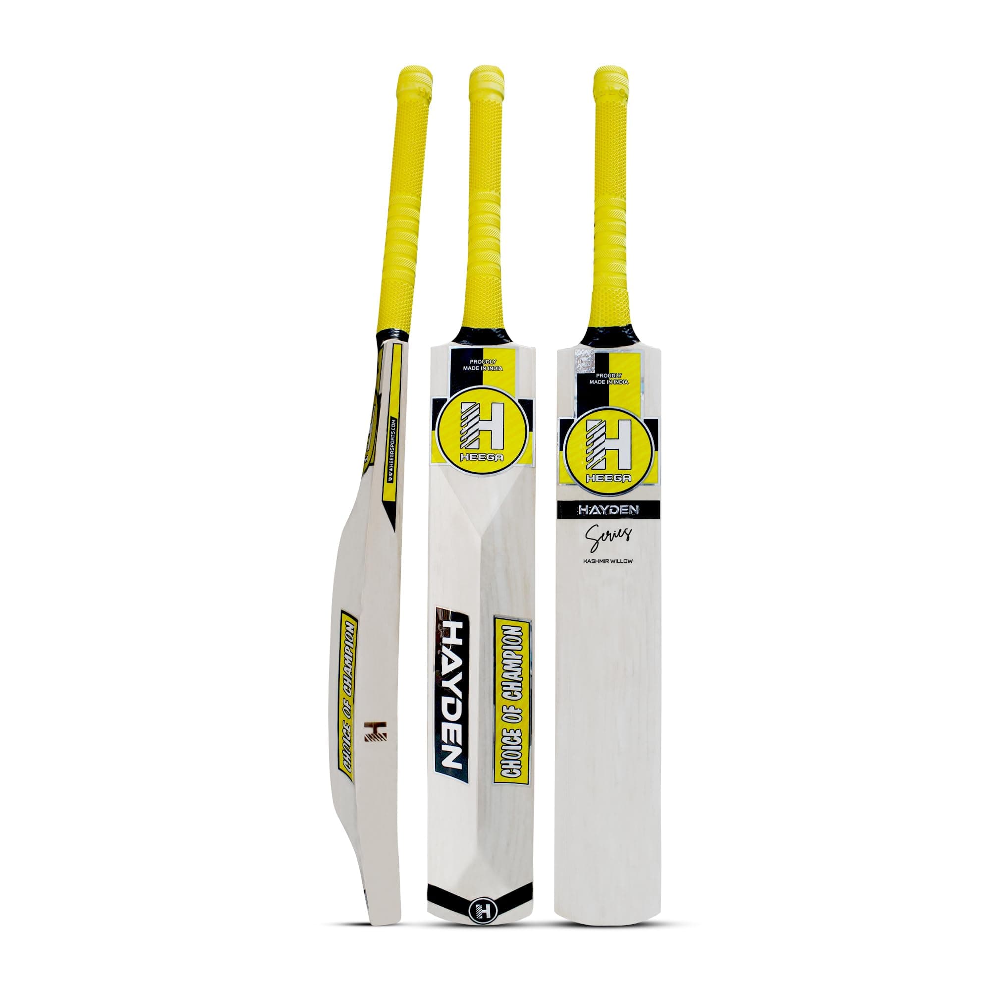 Heega Hayden Series Maximal Profile Cricket Bat | Better Ping | Hard Pressed | Machine Knocked (Size 6)