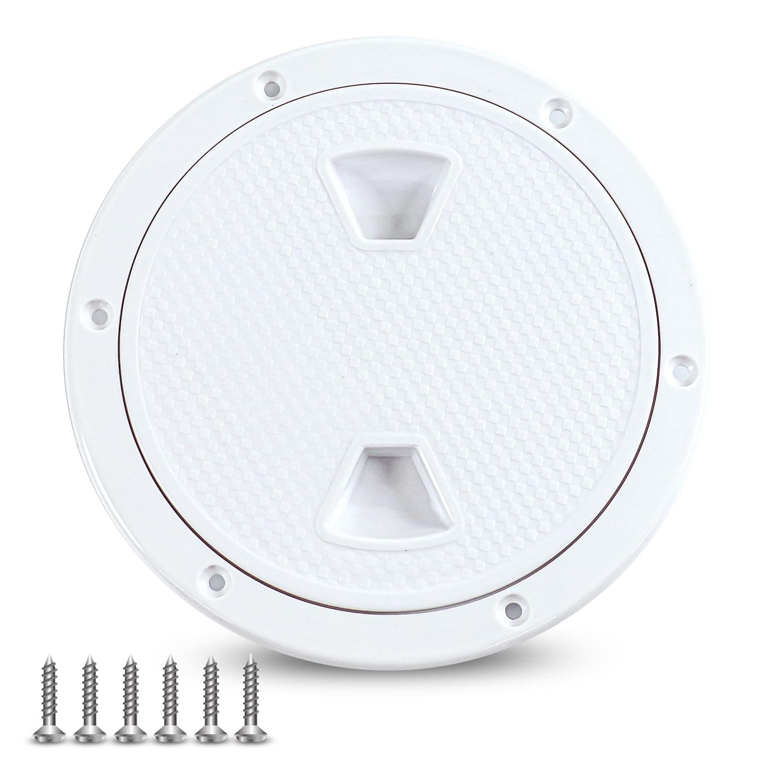 Hoffen Boat Hatch, 4" 6" 8" Round Non Slip Inspection Hatch w/Detachable Cover for Marine Boat Yacht