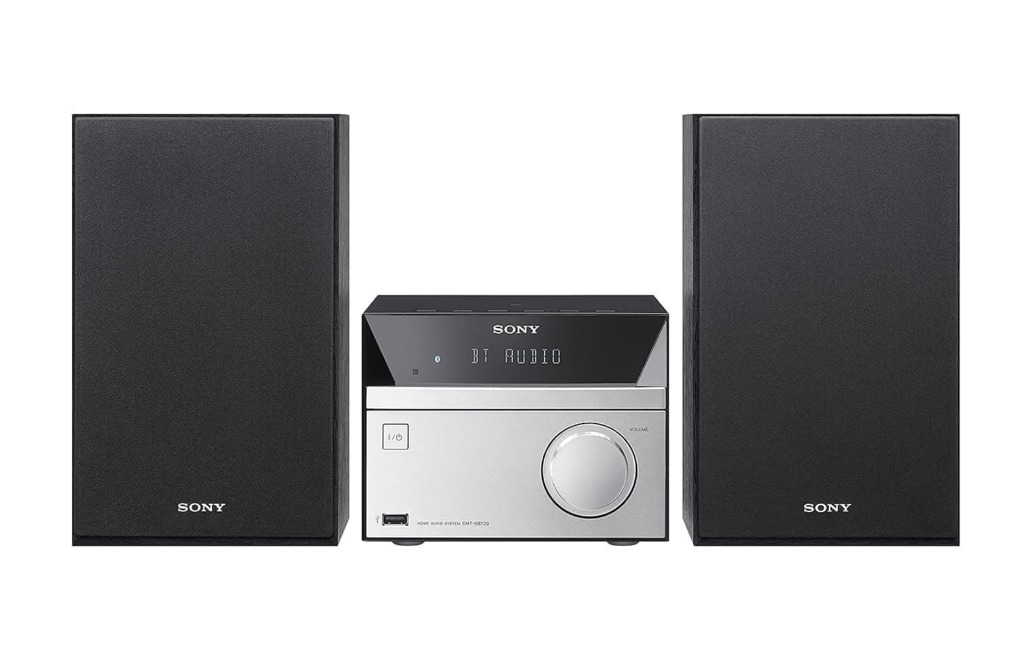 Sony CMT-SBT20B Hi-Fi System with CD, Bluetooth, DAB and FM Radio - Black/Silver