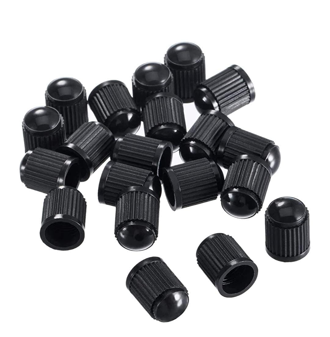 10 pcs Tyre Valve Caps, Universal Dust Cap - Black Stem Caps - Used On Car Tyres, Bikes, Bicycles, Motorbik