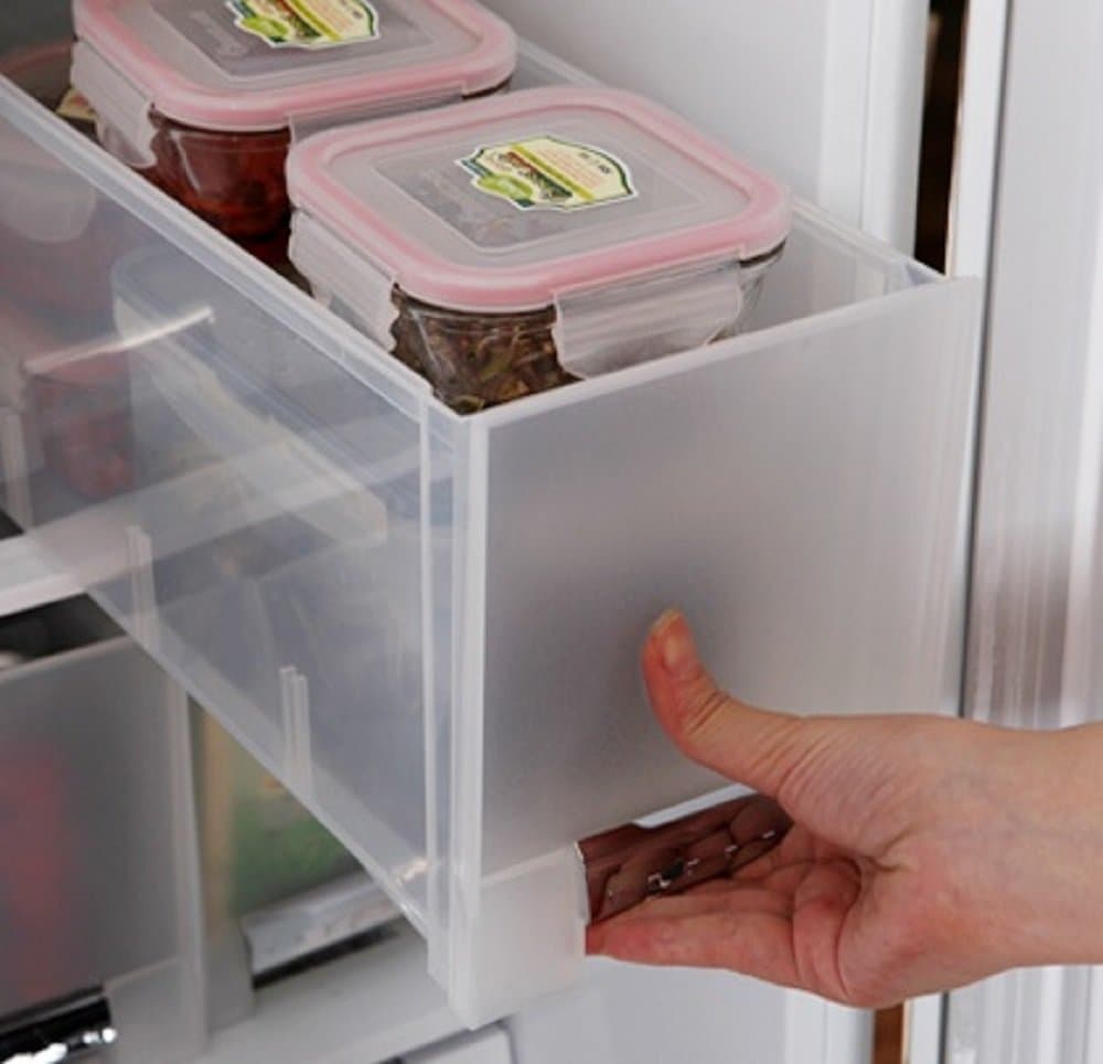 Kitchen Refrigerator Organizer, Fridge and Freezer Storage Trays 4-piece,Translucent, UV 12CM