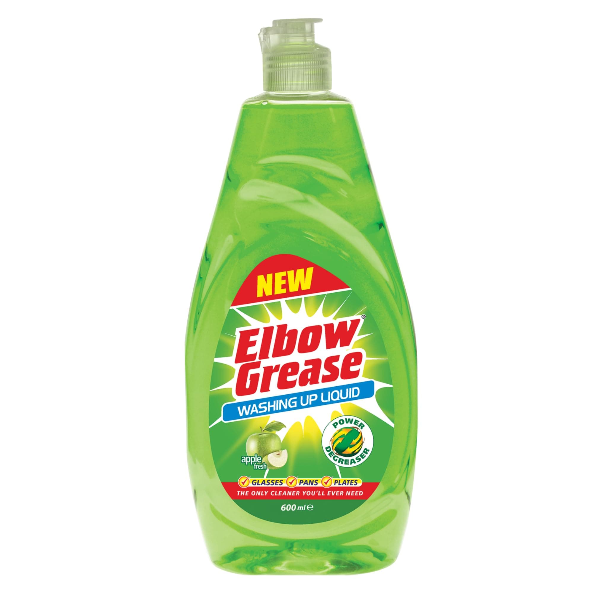 Elbow Grease Washing Up Liquid, Apple Fresh 600ml