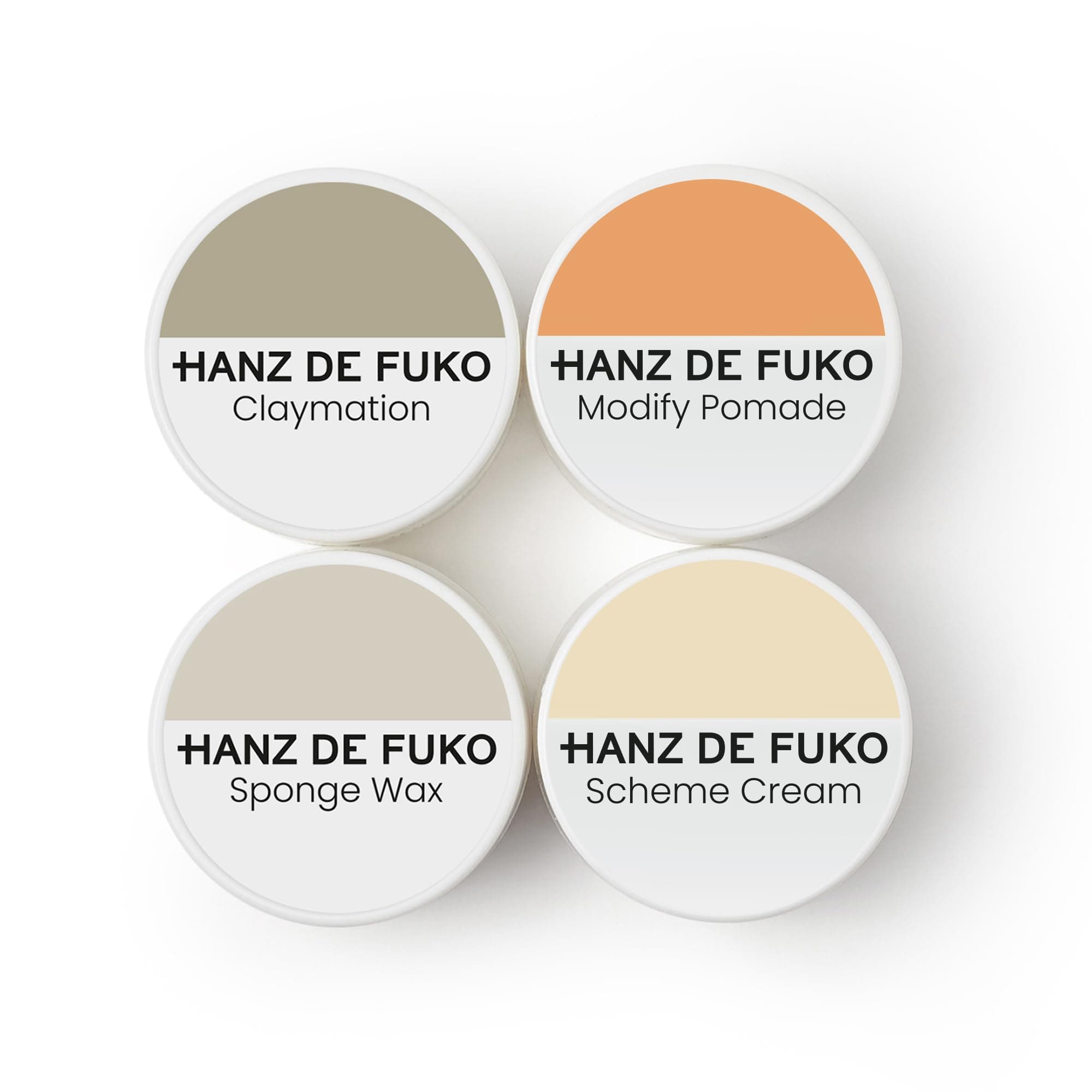 Hanz de Fuko The Mini 4 Pack: A Collection of Our Travel Sized Hair Styling Wax, Clay, Paste & Pomade in 7g Pocket Sizes, multi