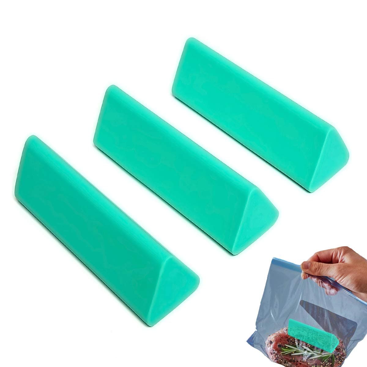 Joyhill Sous Vide Weights -(3 pack 18.5oz in total) Safe Food Grade Silicone and 304 stainless steel inside | Reduce Food Risk | Keep Sous Vide Bags Submerged