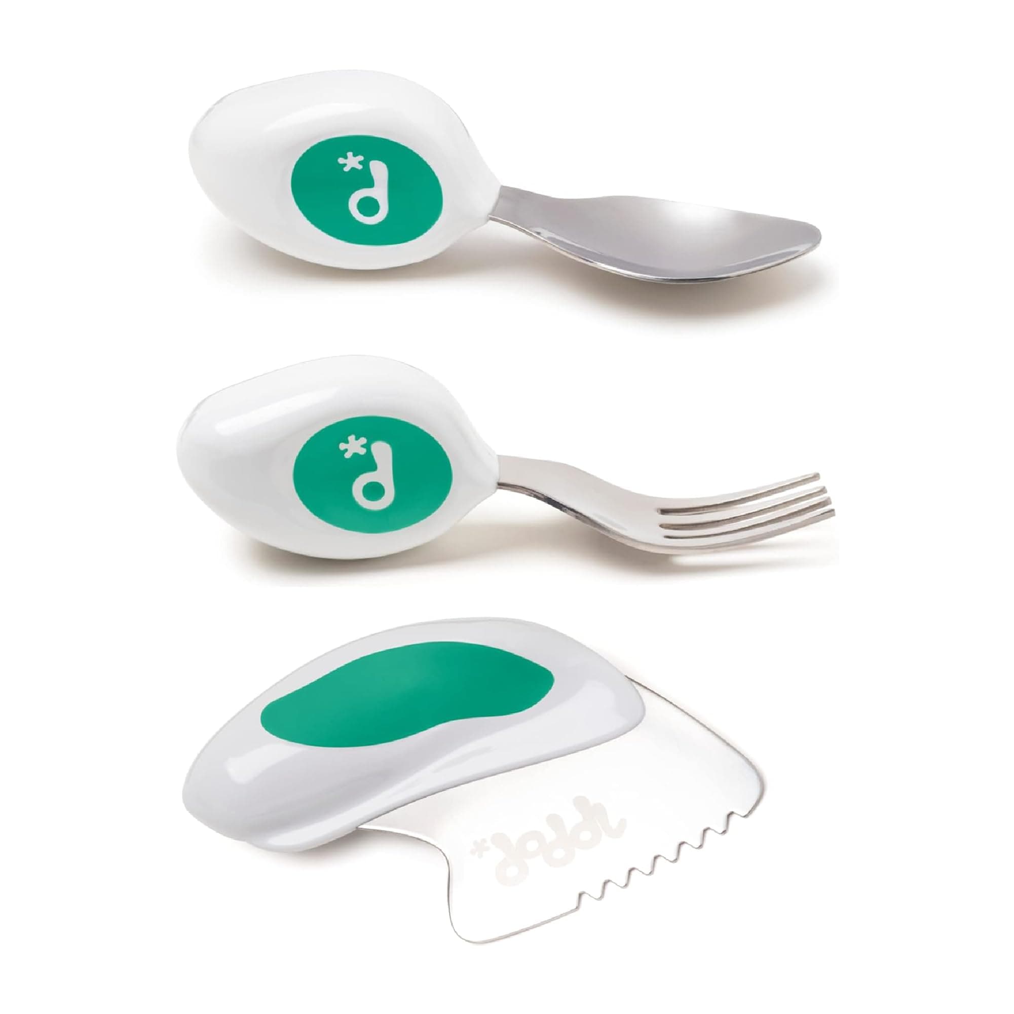 doddl toddler spoon, fork & knife cutlery set - Aqua