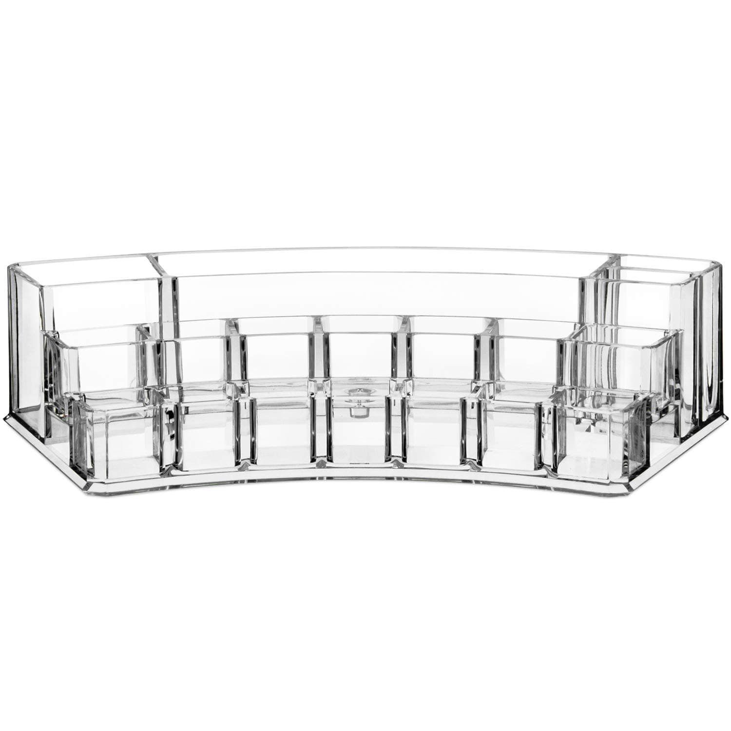 Acrylic Lipstick Makeup Nailpolish Organizer - Multi compartment lip gloss brush perfume palette accessories vanity storage organizers! Cosmetic countertop make up display box for girls lipglosses set