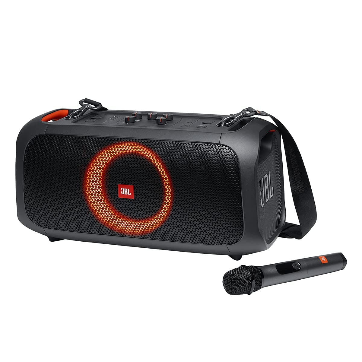 PartyBox On-The-Go Powerful Portable Bluetooth Party Speaker with Dynamic Light Show, black