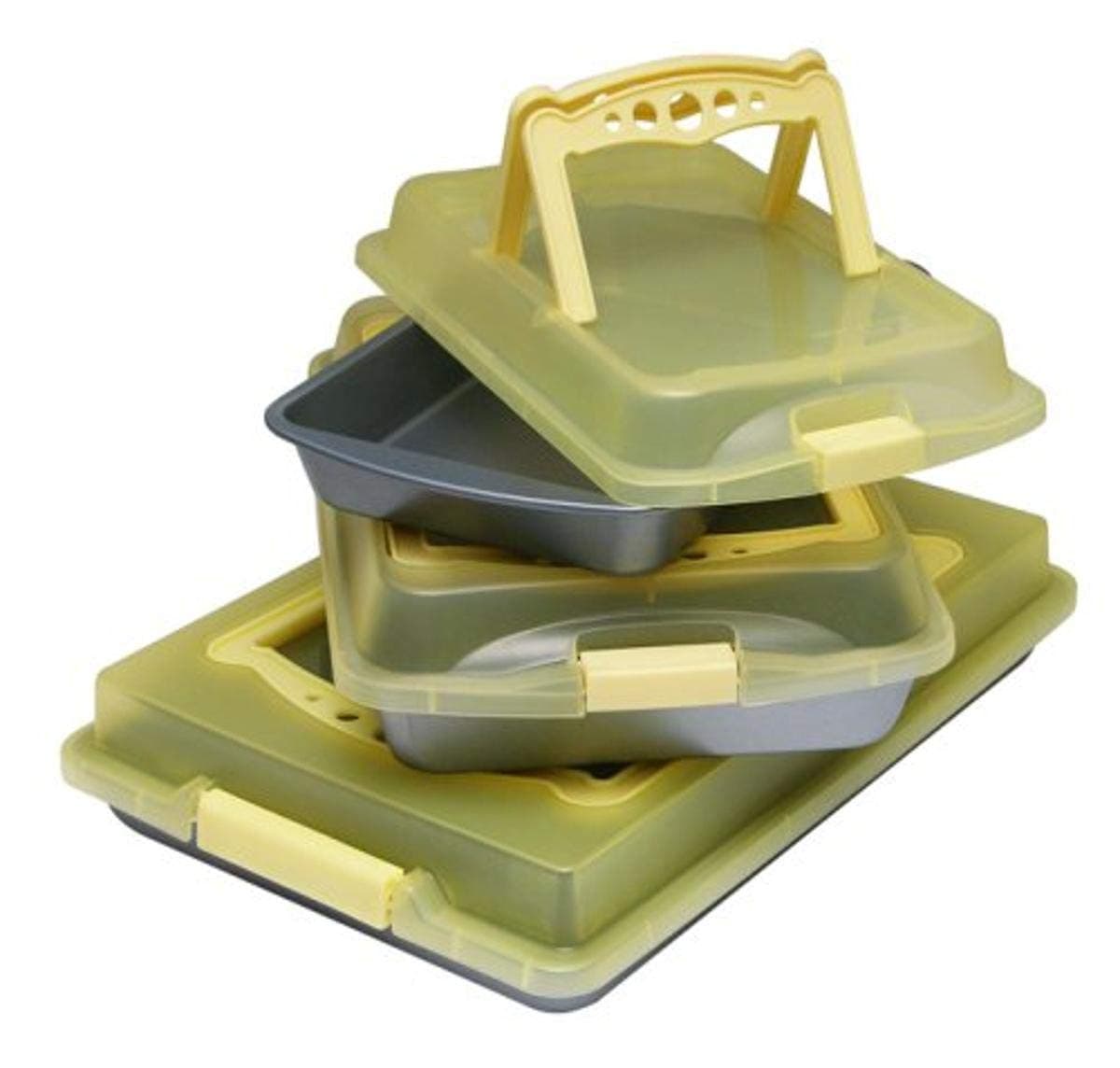 OvenStuff Nonstick Six Piece Travel Bakware Set, Lemon Yellow