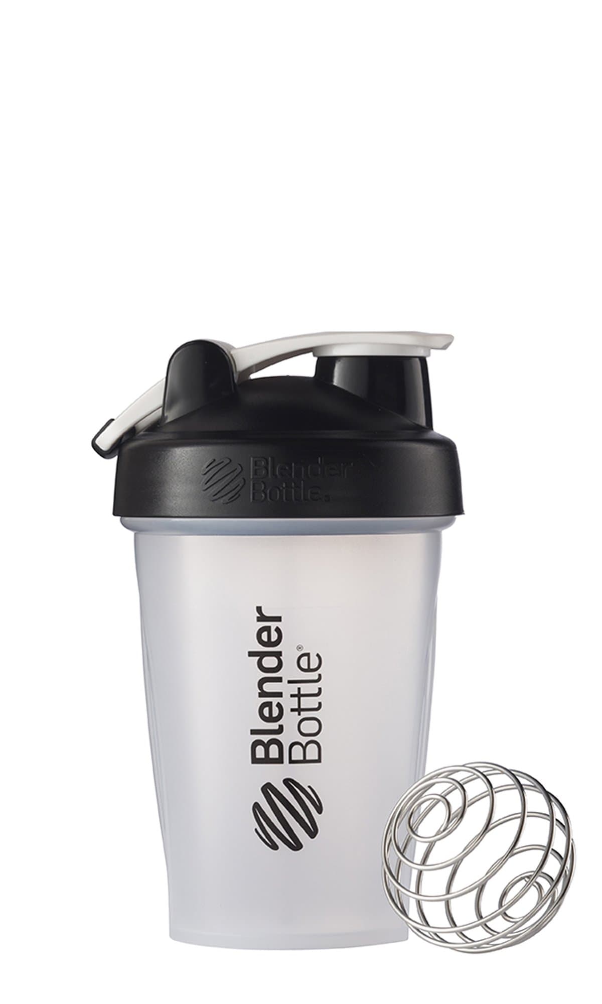 BlenderBottle Classic Loop Top Shaker Bottle, Clear/Black, 20-Ounce