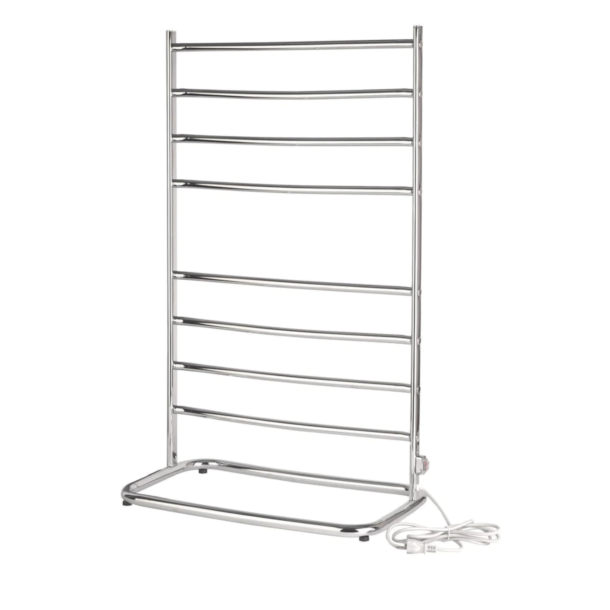 Warmrails Hyde Park Towel Warmer - Free-Standing Towel Warmer Rack for Drying Towels and Garments - 39-Inch Chrome Finish Frame with 8 Bars - Model WHC