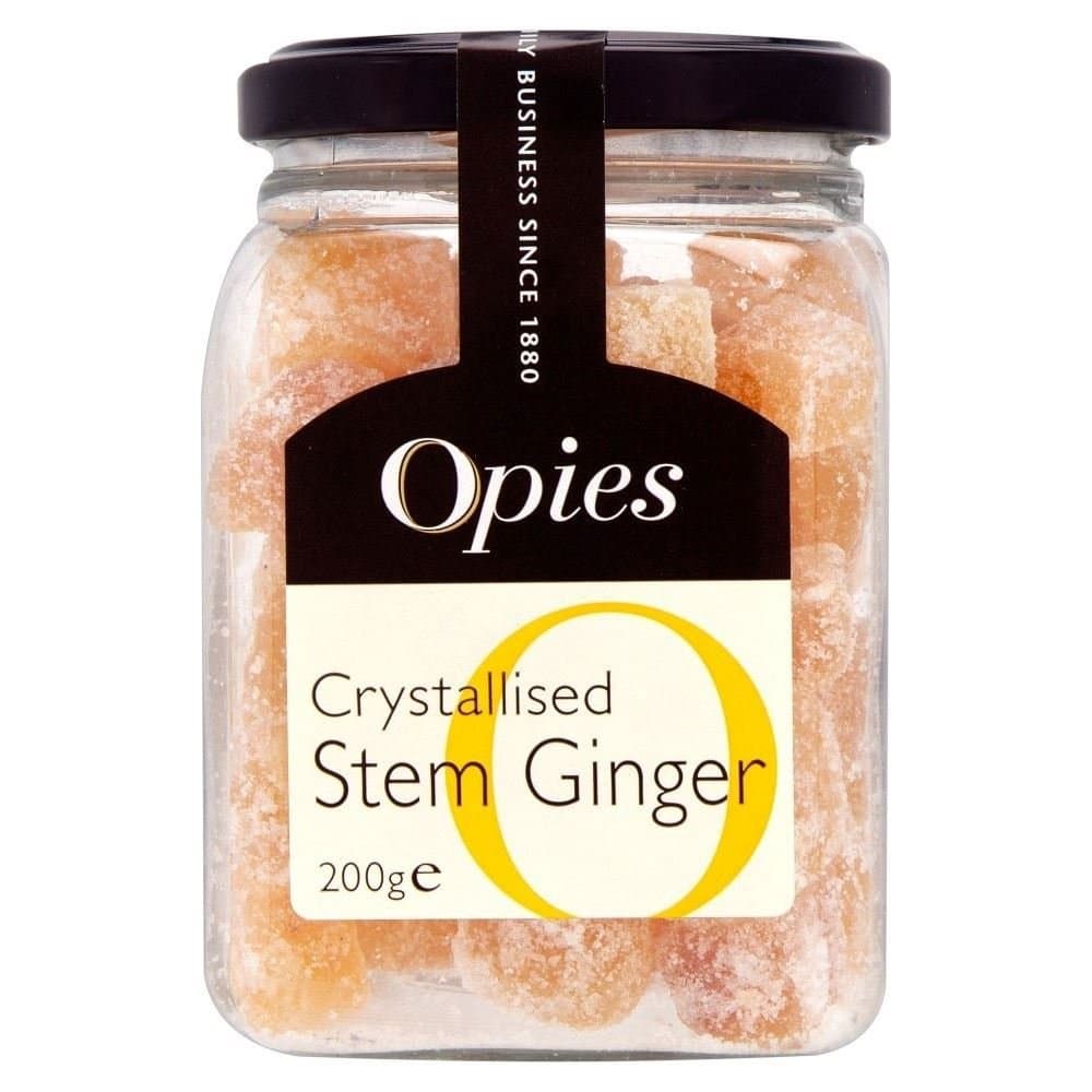 Opies Crystallised Stem Ginger (200g) - Pack of 2