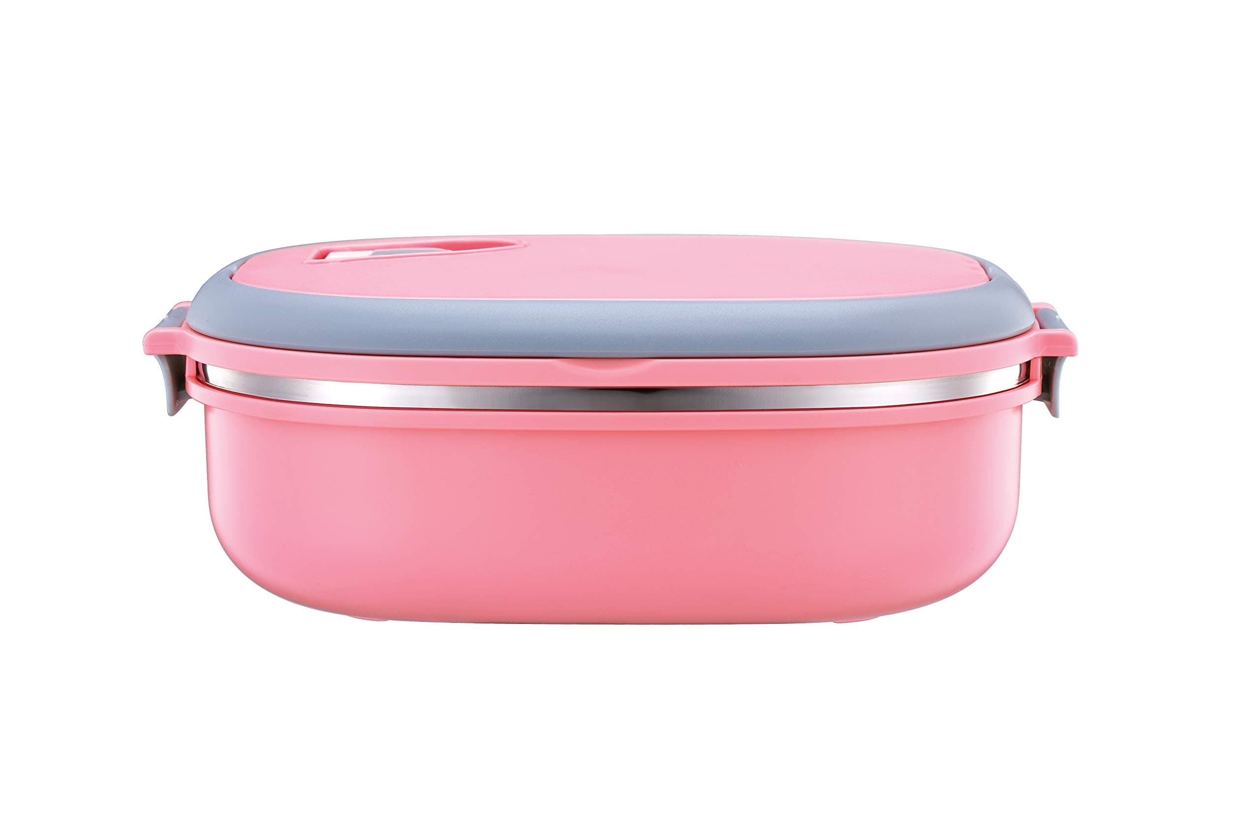 Royalford Stainless Steel Lunch Box Squarepink, Multi