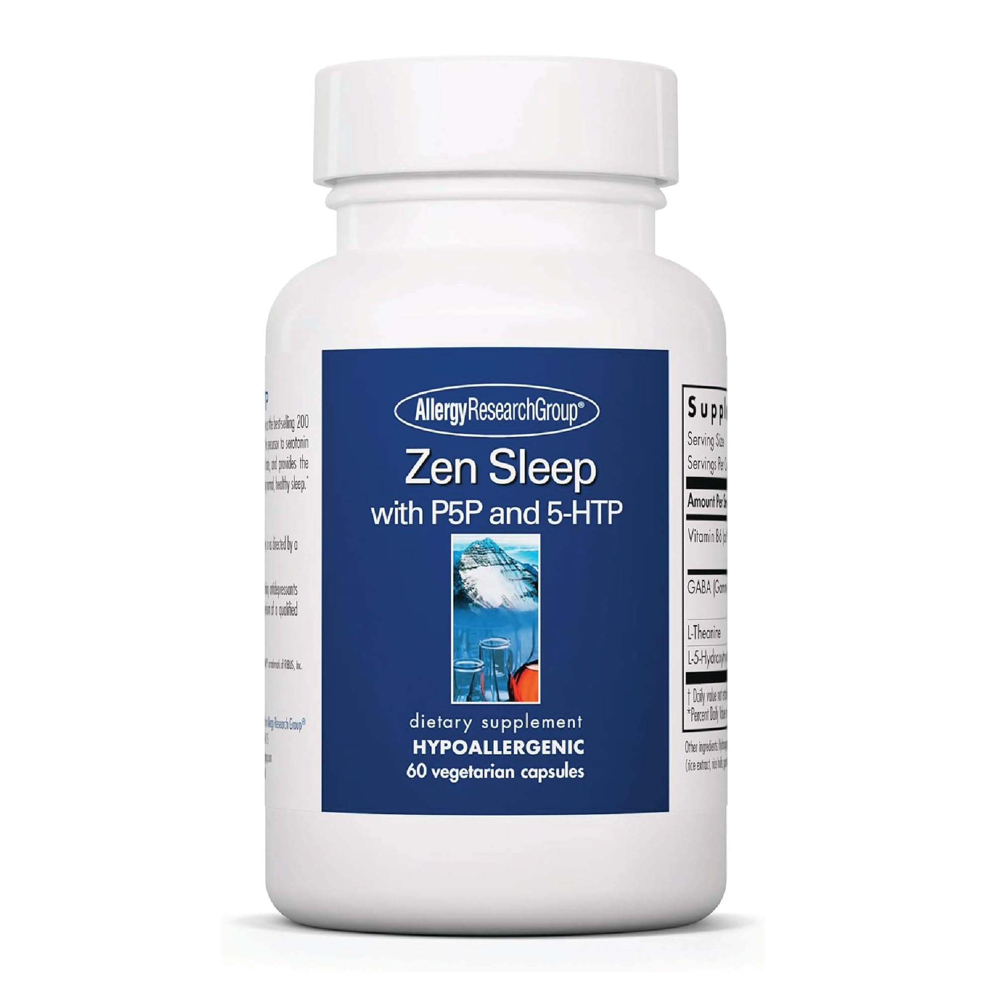 ARG Zen Sleep - Supports Relaxation and Natural Sleep Patterns Without Melatonin - L-Theanine GABA and 5-HTP Formula - Vegetarian & Hypoallergenic - 30 Servings - 60 Capsules