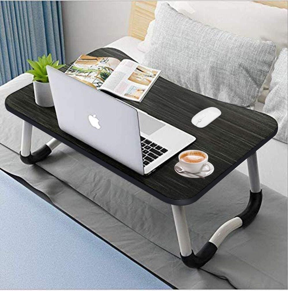 Laptop Bed Table, Breakfast Tray with Foldable Legs, Portable Lap Standing Desk, Notebook Stand Reading Holder for Couch Sofa Floor Kids - Standard Size