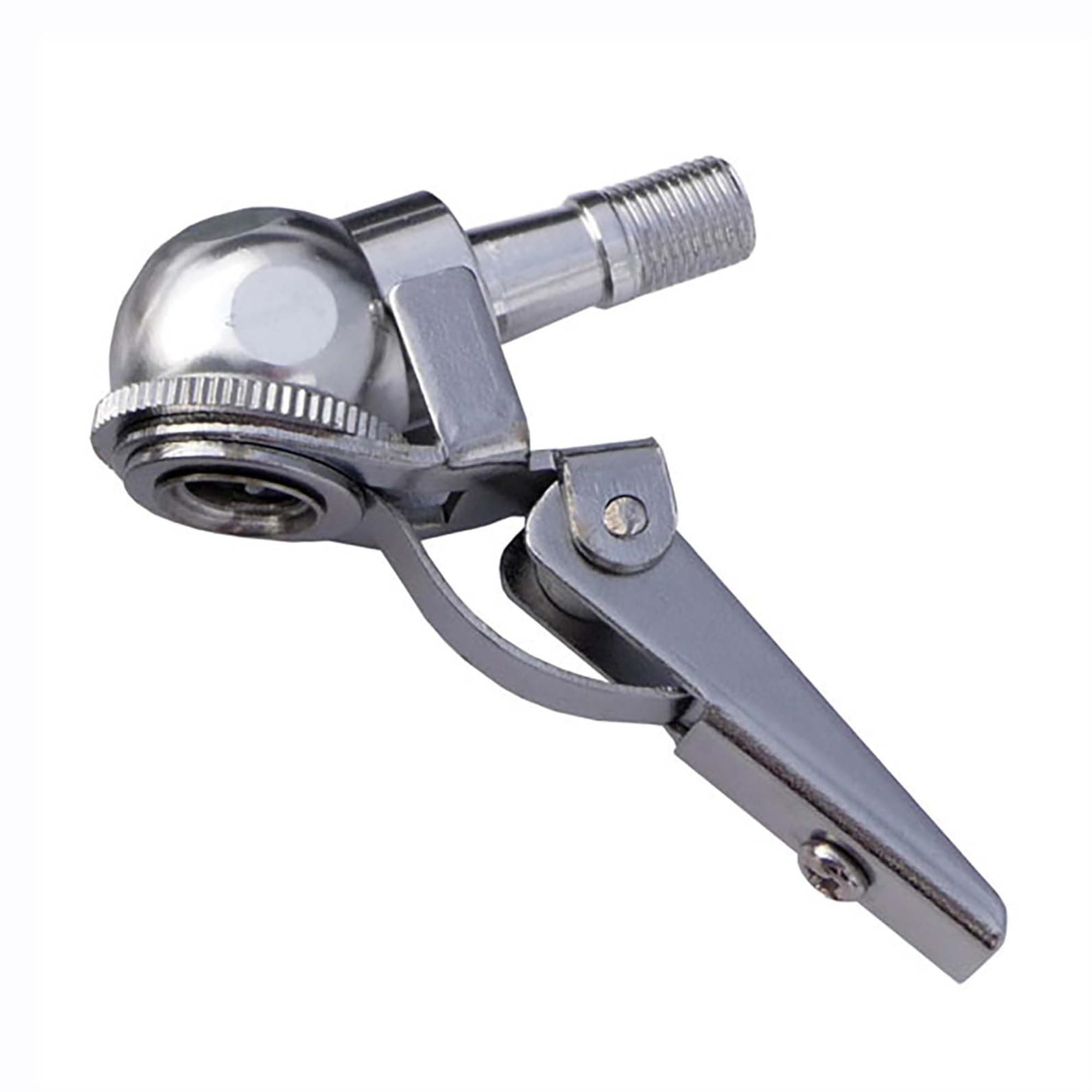 Prestacycle Right Angle Low Profile Quick-Clip Schrader Air Chuck, 6061-T6 Alloy | Compact Tire Inflator Head for Cars, Bicycles, Motorcycles, Trucks, SUVs | TPI-Safe | Fast, Secure Connection