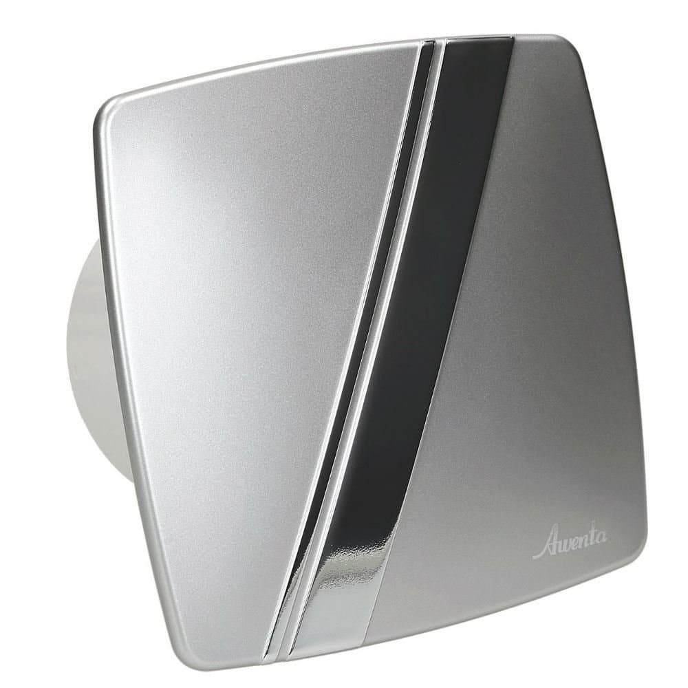 Satin Kitchen Bathroom Wall Extractor Fan 100mm Awenta LINEA Style with Timer