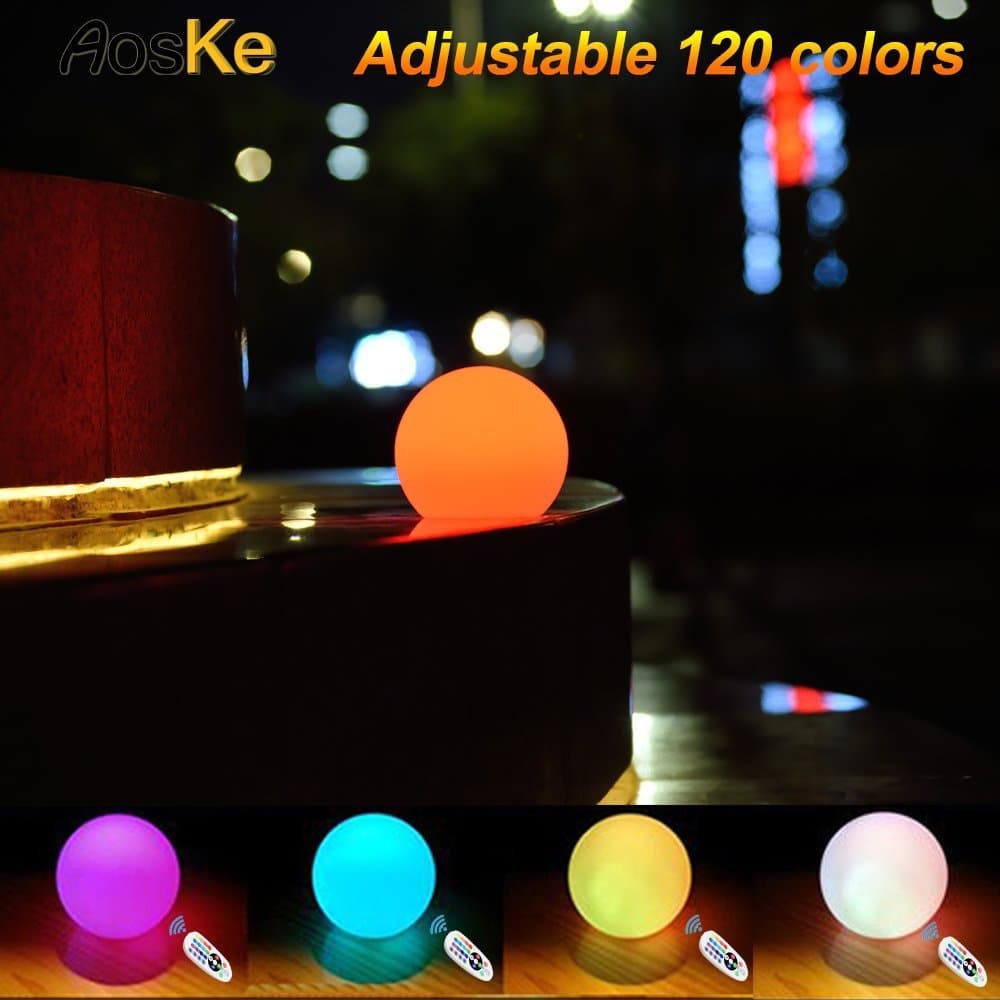 AsoKe 4.7-inch Floating LED Pool Glow Light Orb Ball Outdoor Living Garden Light Decor Waterproof Color Changing Ball for kids children