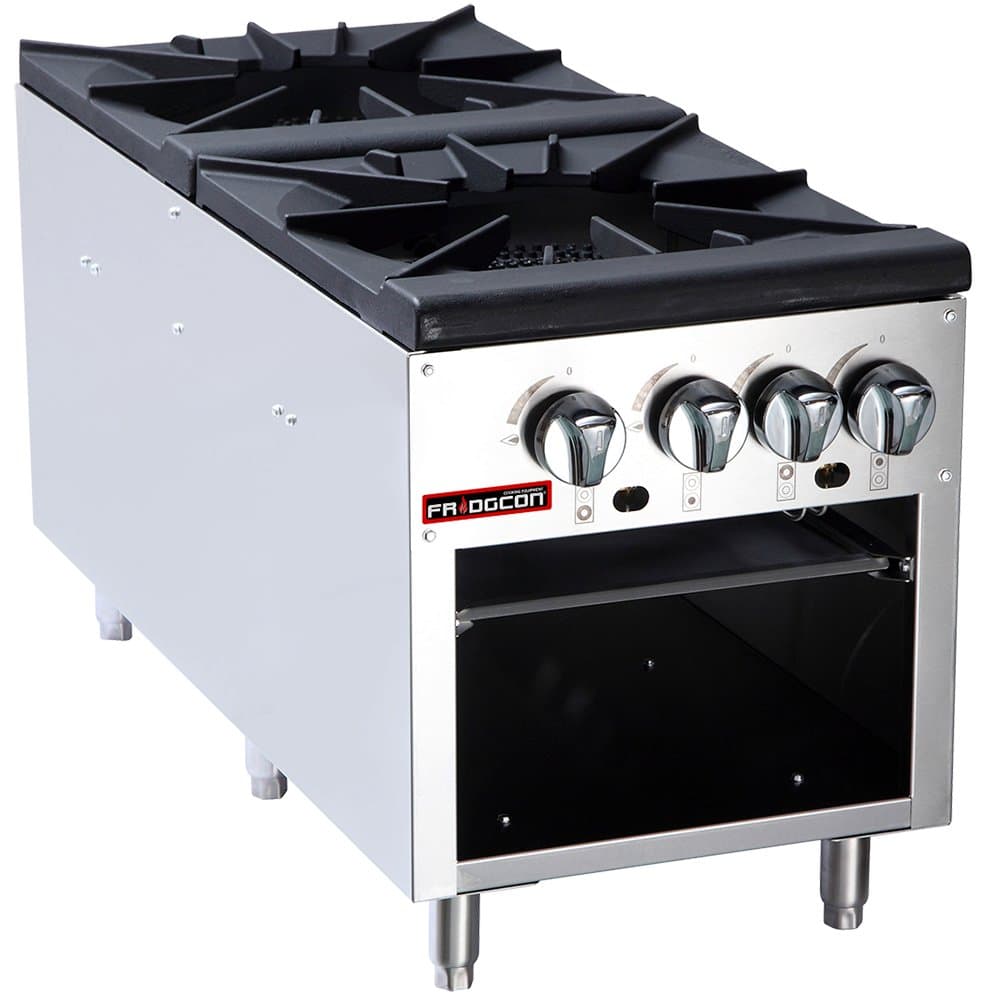 Two Burner STOCKPOT Range 18" - Natural Gas