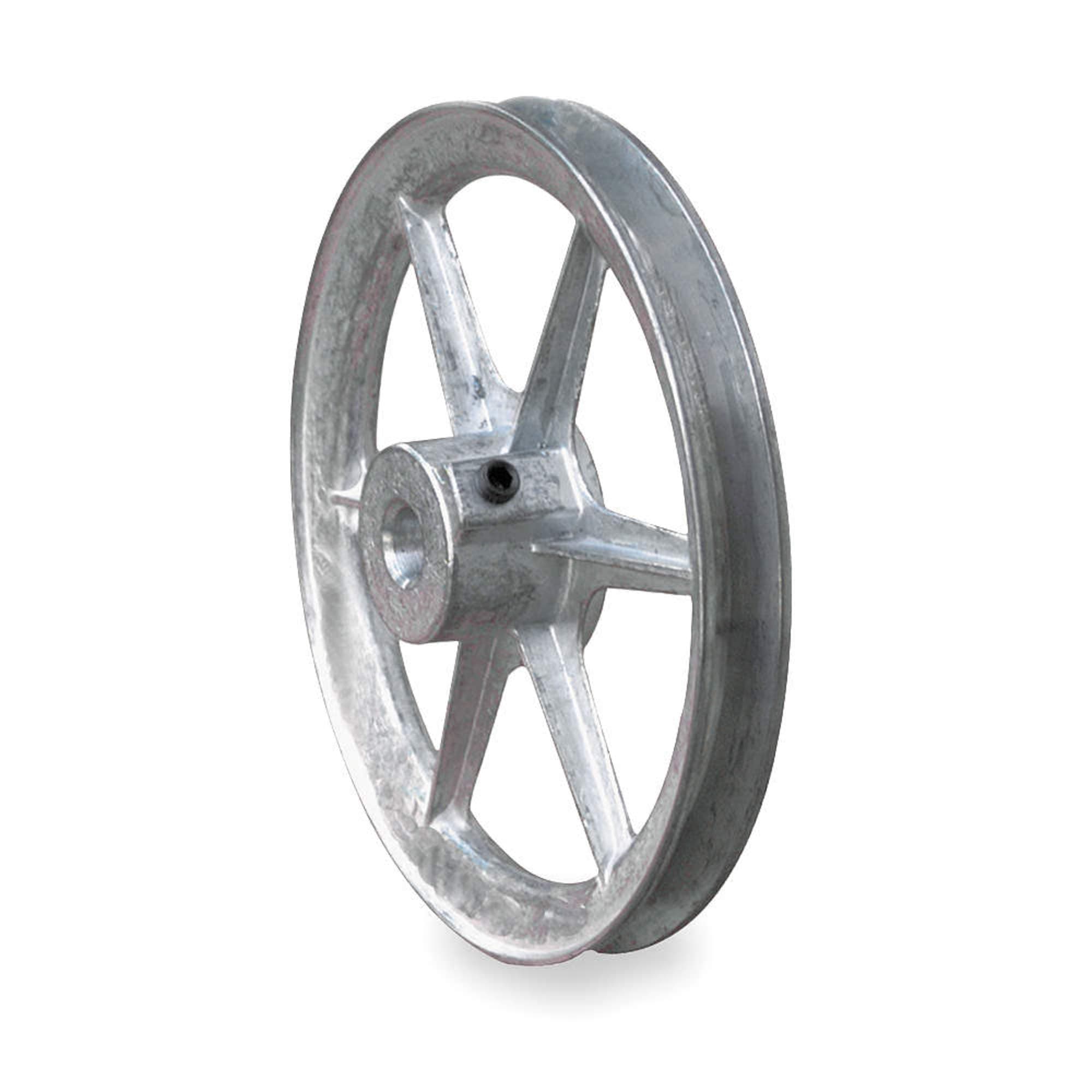 V-Belt Pulley, 1/2"Fixed, 10"Od, Zamak3