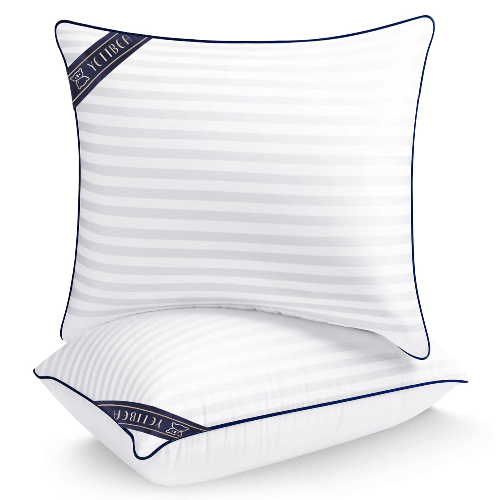 Throw Pillows Inserts 20'' x 20'', Set of 2, Decorative for Couch, Sofa or Bed with Premium Down Alternative Filled, White