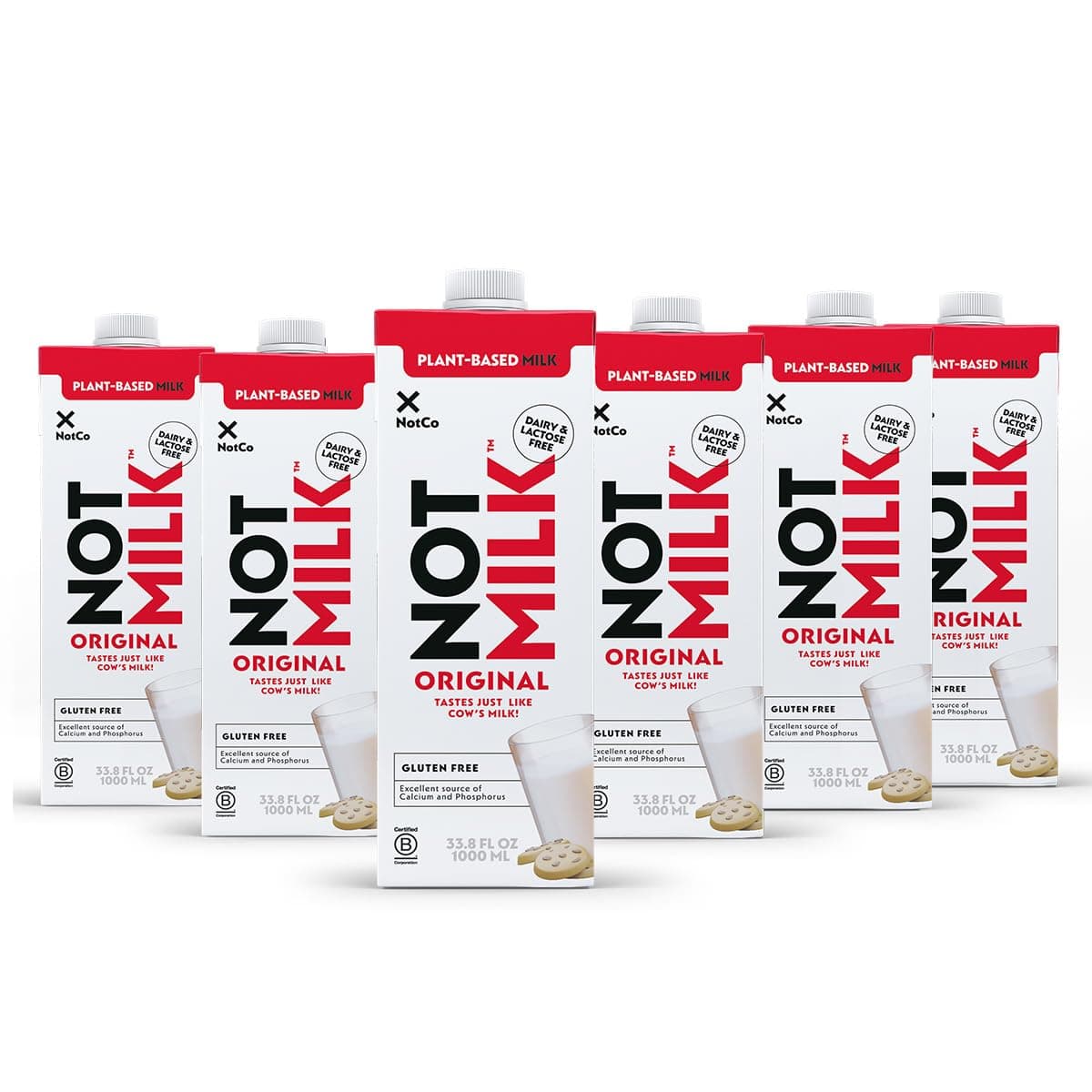 NotMilk Original Plant-Based Milk Alternative, 33.8 Fl Oz (Pack of 6) - Shelf...