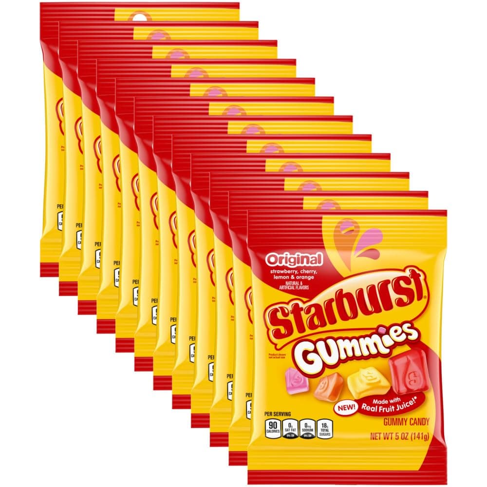 STARBURST Gummies Original Gummy Candy, 5 oz Bag (Pack of 12)