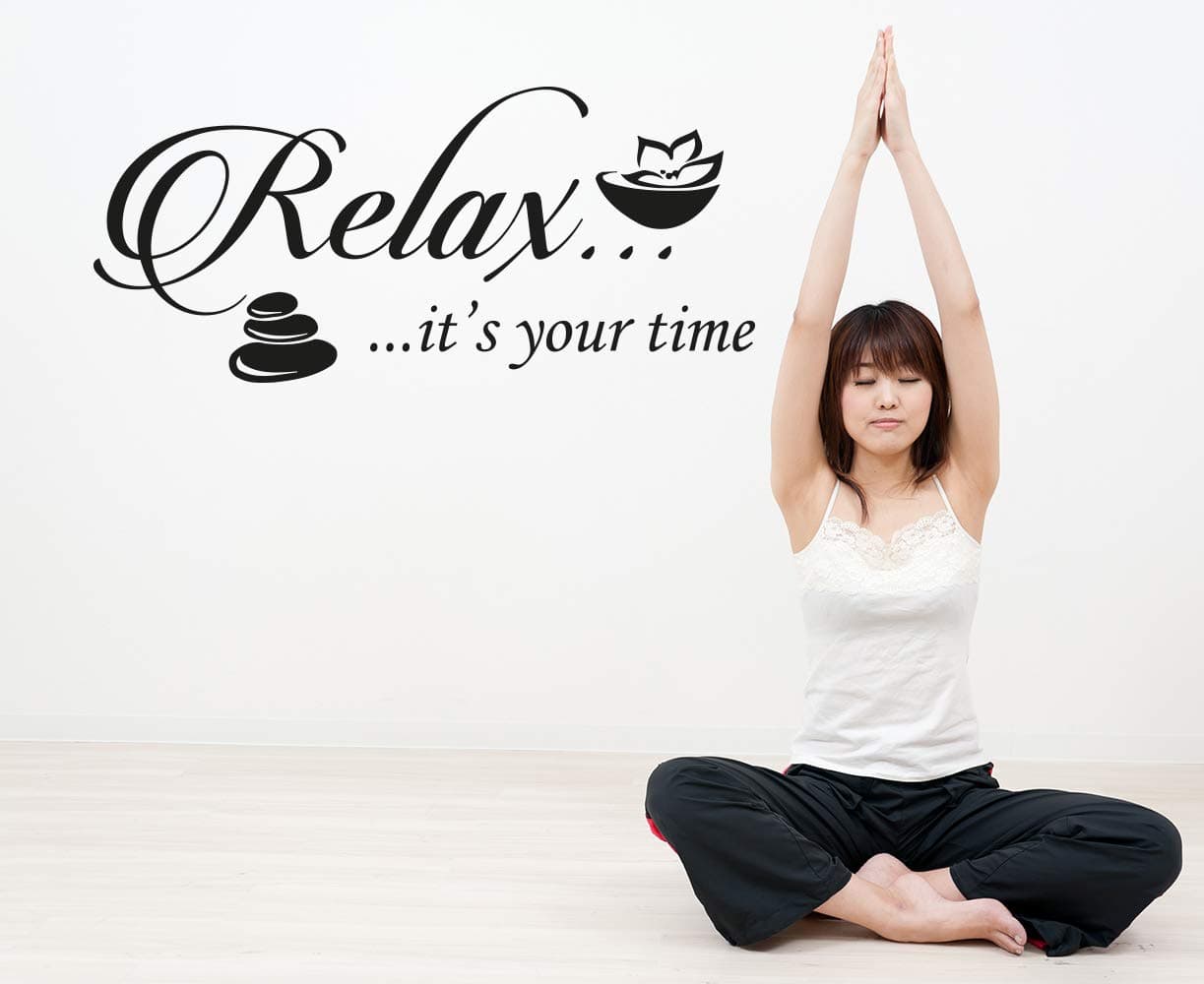 Wall Decals It's Your Time Quote Decal Relax Vinyl Sticker Home Decor Bathroom Bedroom Dorm SPA Beauty Salon aa303 (10" tall x 22" wide)