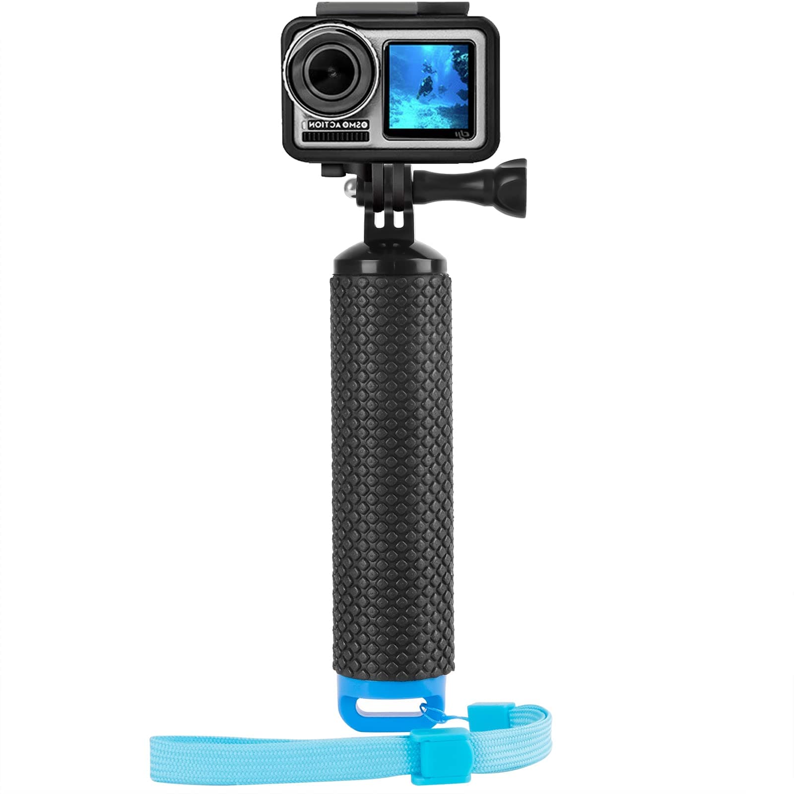 Waterproof Floating Handle Grip Anti-Slip Floating Bobber Stick Floaty Handler Holder Mount with Lanyard for Go Pro Hero 11/10/9/8/7/6/5/4/3 Session DJI Osmo and Other Action Cameras