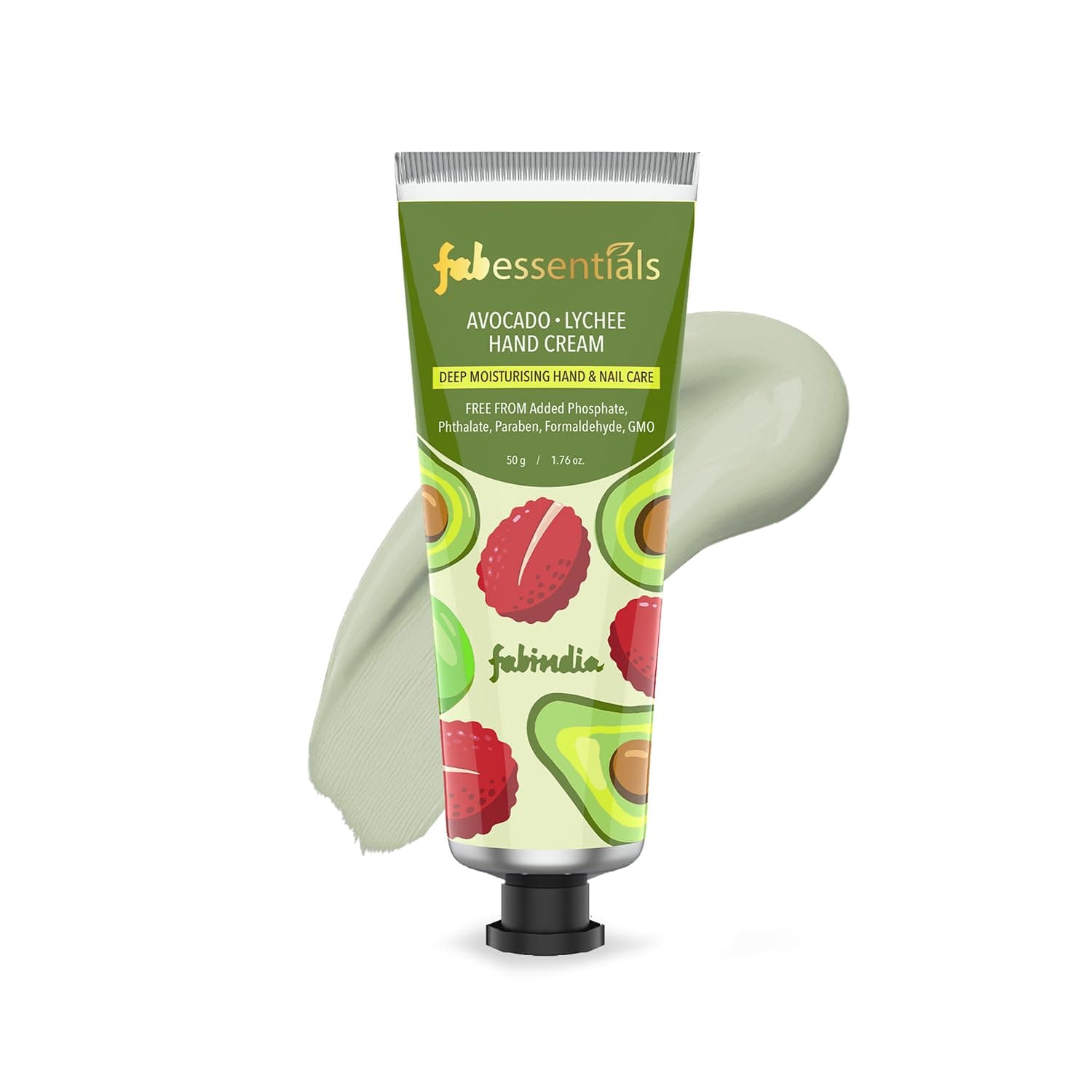Avocado Lychee Hand Cream - 50gm | Vitamin E Handcream Deep Moistursing Hand & Nail Care | Moisturises & makes Hands Soft & Supple | Hand Cream for Women & Men | Hand Moisturizer | Hand Cream for Dry and Rough Hands