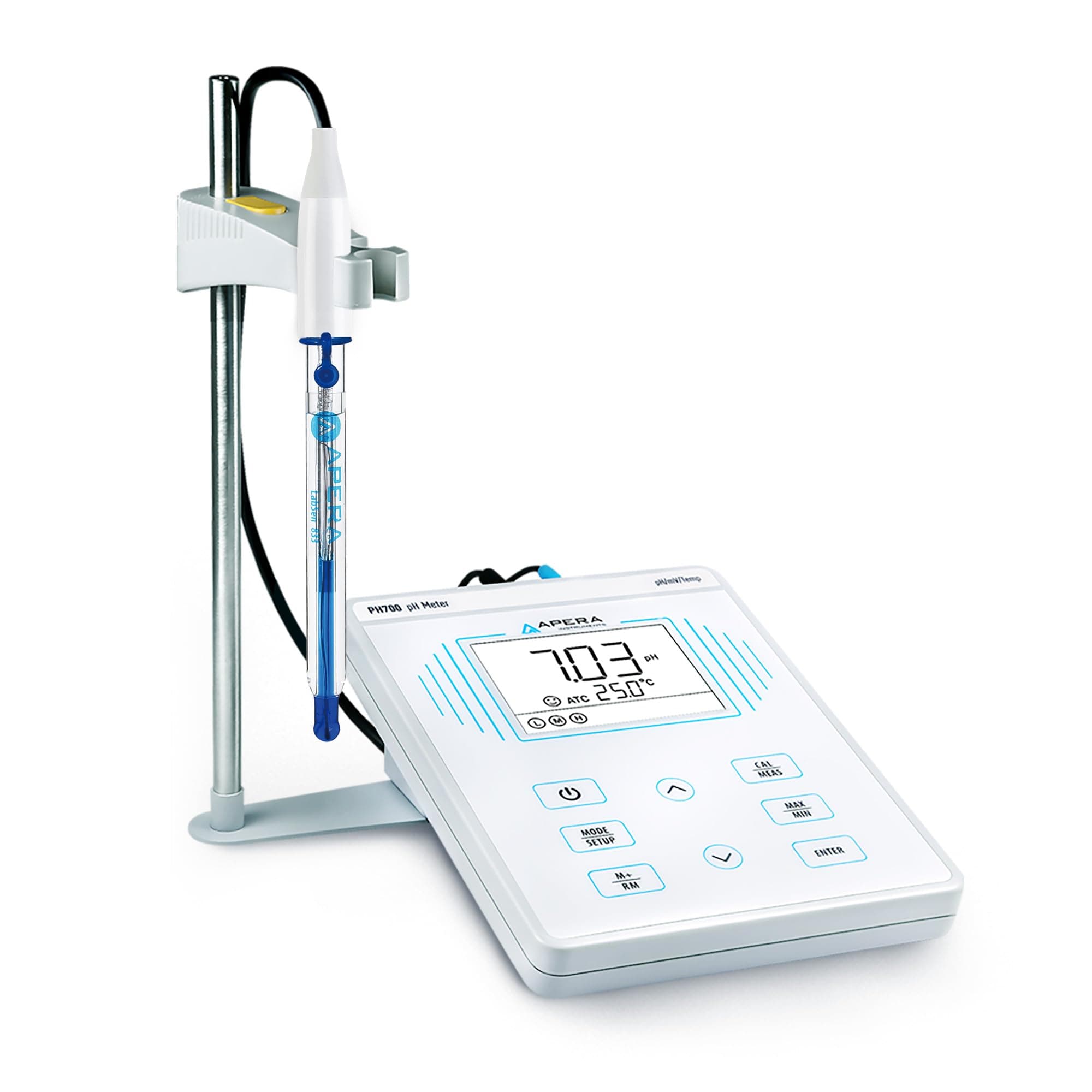 PH700-HF Benchtop Lab pH Meter for Strong Acidic Solutions (0 to 2 pH) and/or Solutions Containing HF Acid (up to 2000 ppm)