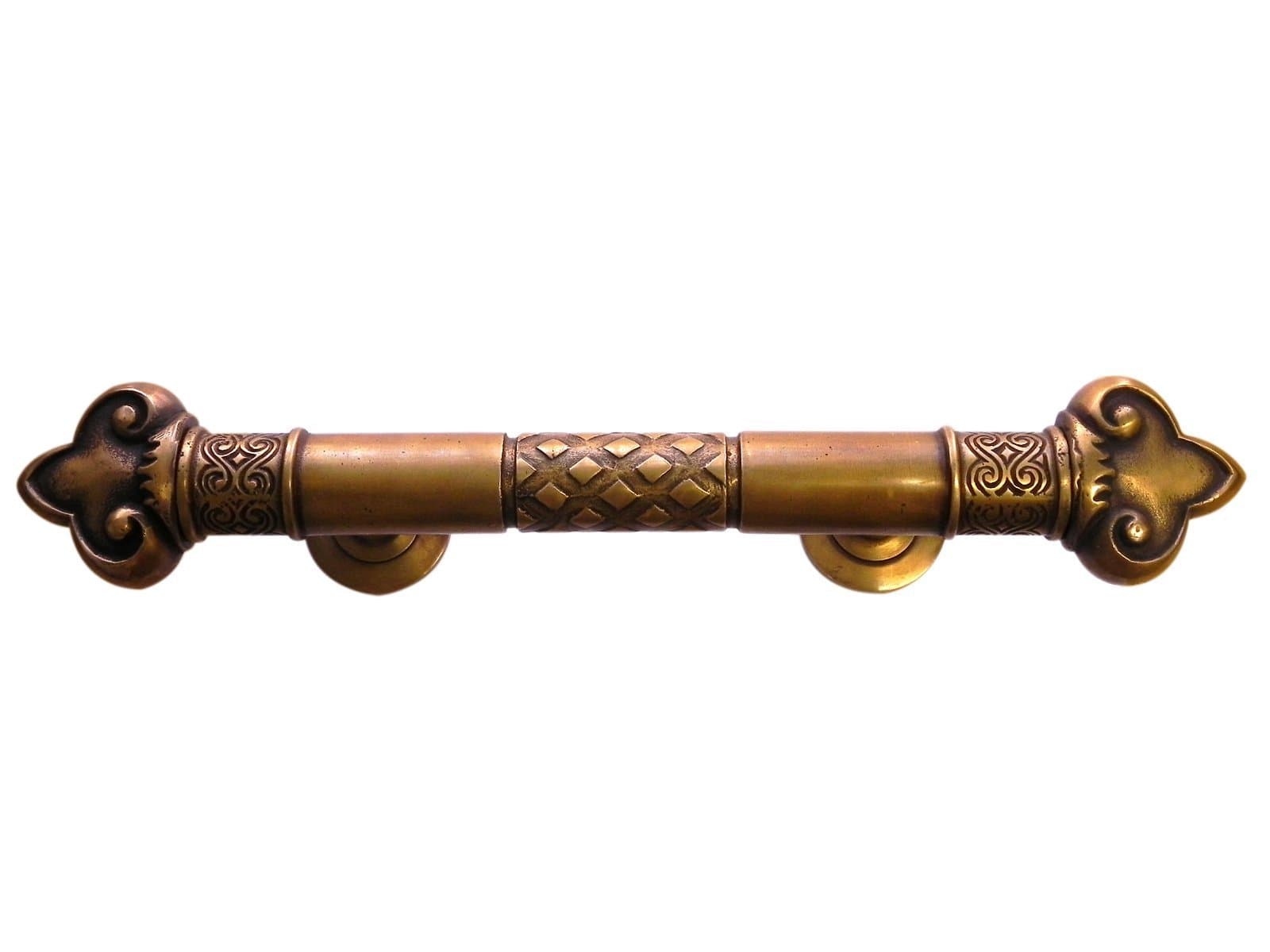 Handmade/Hand Carved 100% Brass Large Door Handle/Pulls. Outdoor/Indoor Decorative Door or Cabinet Hardware.
