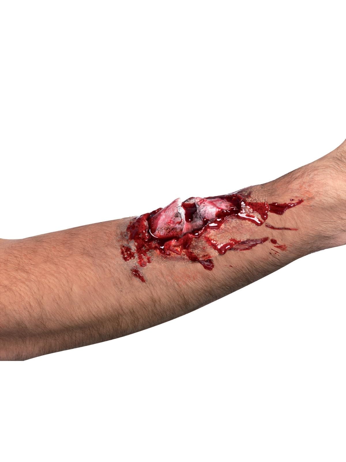 Smiffys Make-Up FX, Broken Bone Latex Scar, Red, with Adhesive