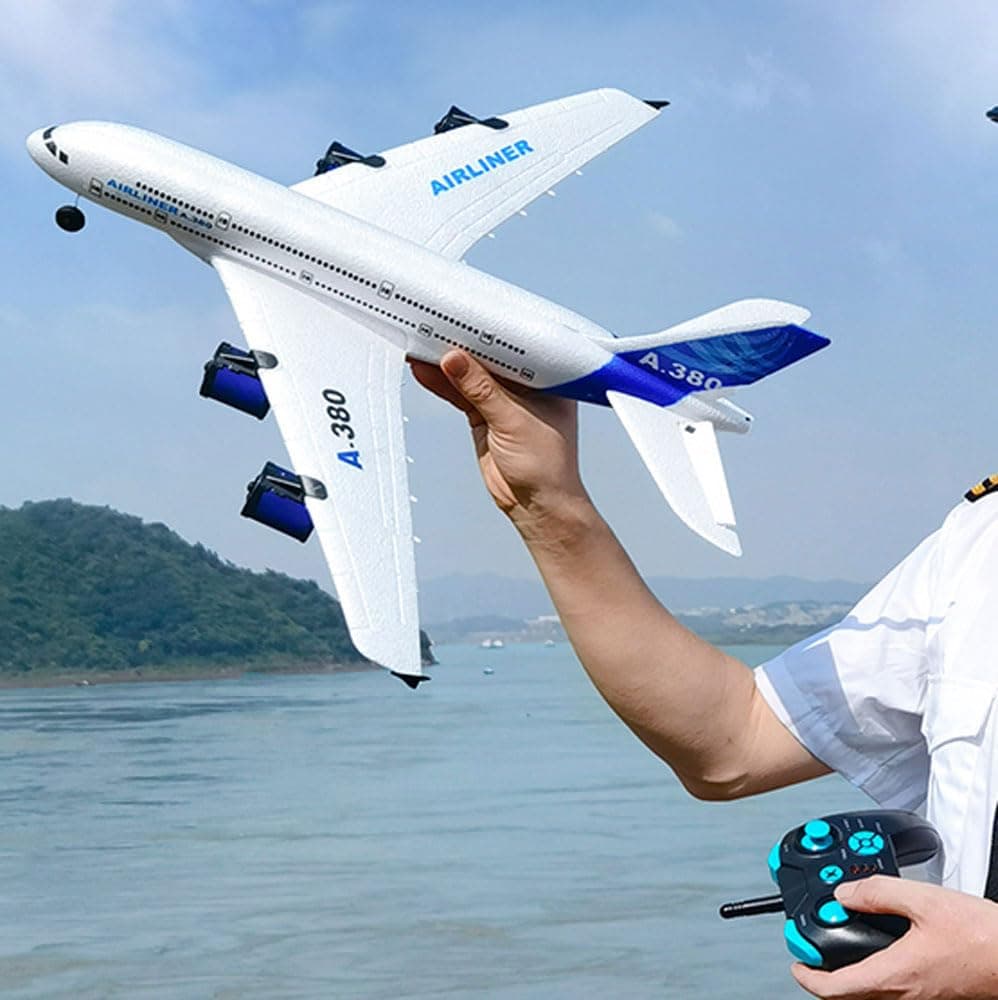 FANXMF RC Airbus 747 A380 2.4G Remote Control Electric Plane Four Motor RC Ai...