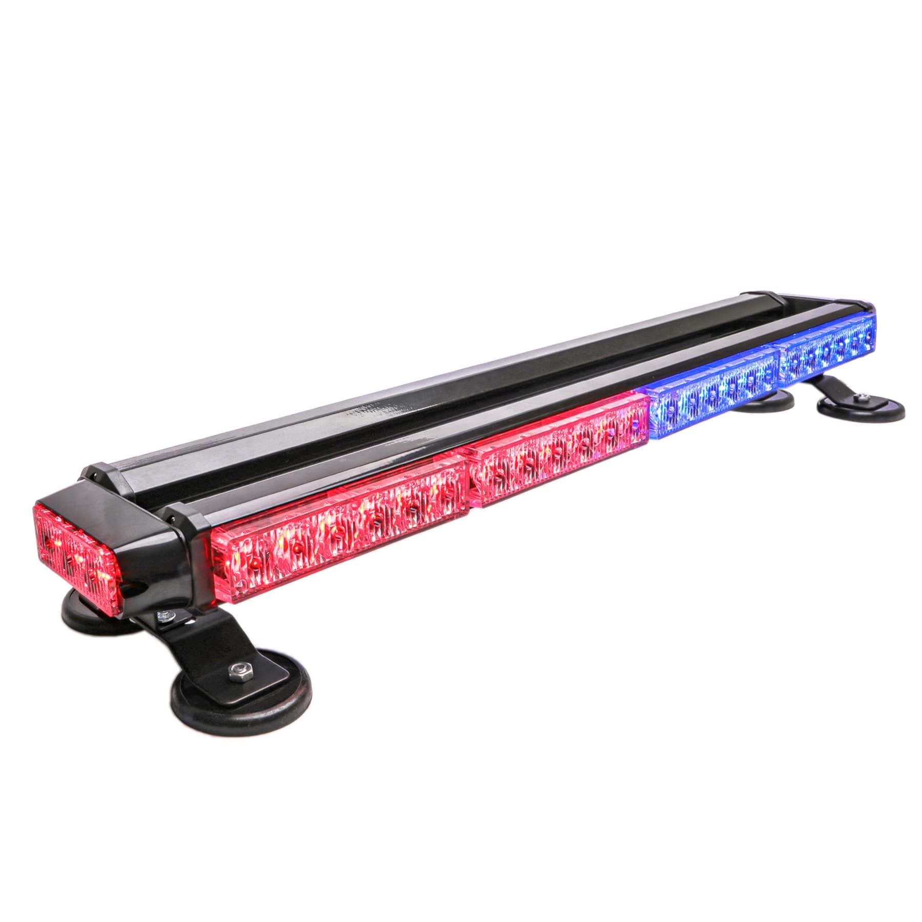 CUMART 26.5" Red Blue 54 LED Rooftop Beacon Light Bar For Police Cops Firefighter Vehicles Work Truck Cars Emergency Warning Flashing EMS First Responder POV Strobe Light Traffic Advisor with Magnetic