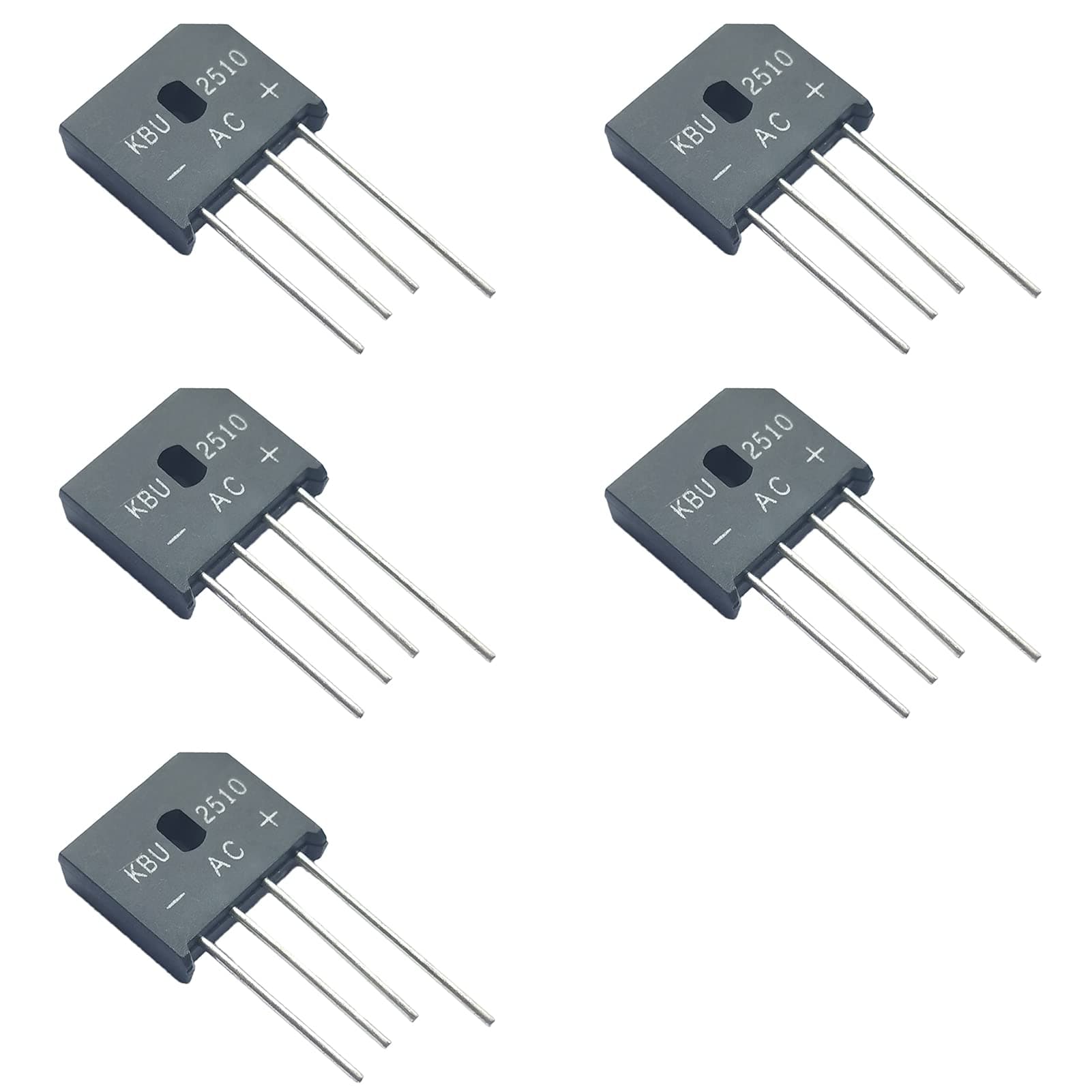 5pcs KBU2510 2510 Bridge Rectifier Diode 25A 1000V Silicon Bridge Rectifiers,4Pins.