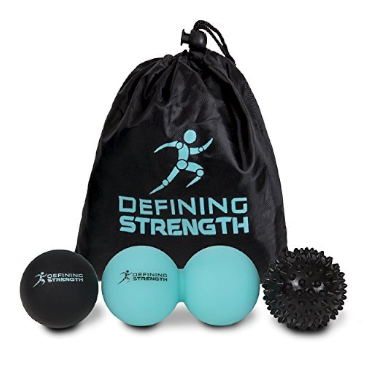 Top 3 Massage Balls Set, Spiky, Lacrosse Ball, Peanut Roller Massager. for Self Myofascial Trigger Point Release, Physio Rehab & Back Muscle Knots