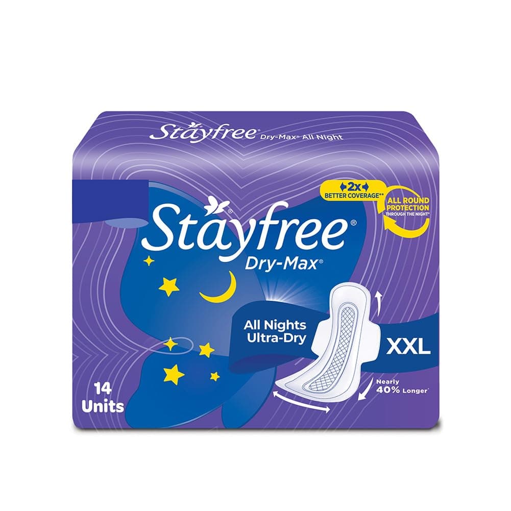 Dry Max All Night Sanitary Napkins (14 Count)