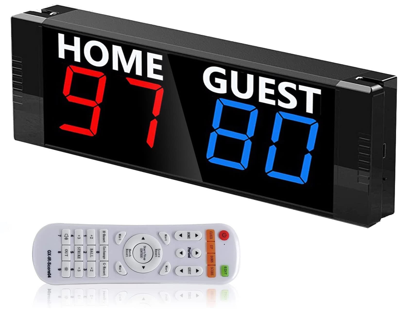 BTBSIGN Score Keeper Portable Led Digital Electronic Scoreboard with Remote for Sports Games Volleyball Table Tennis Baseball Basketball Scoreboards Home Guest