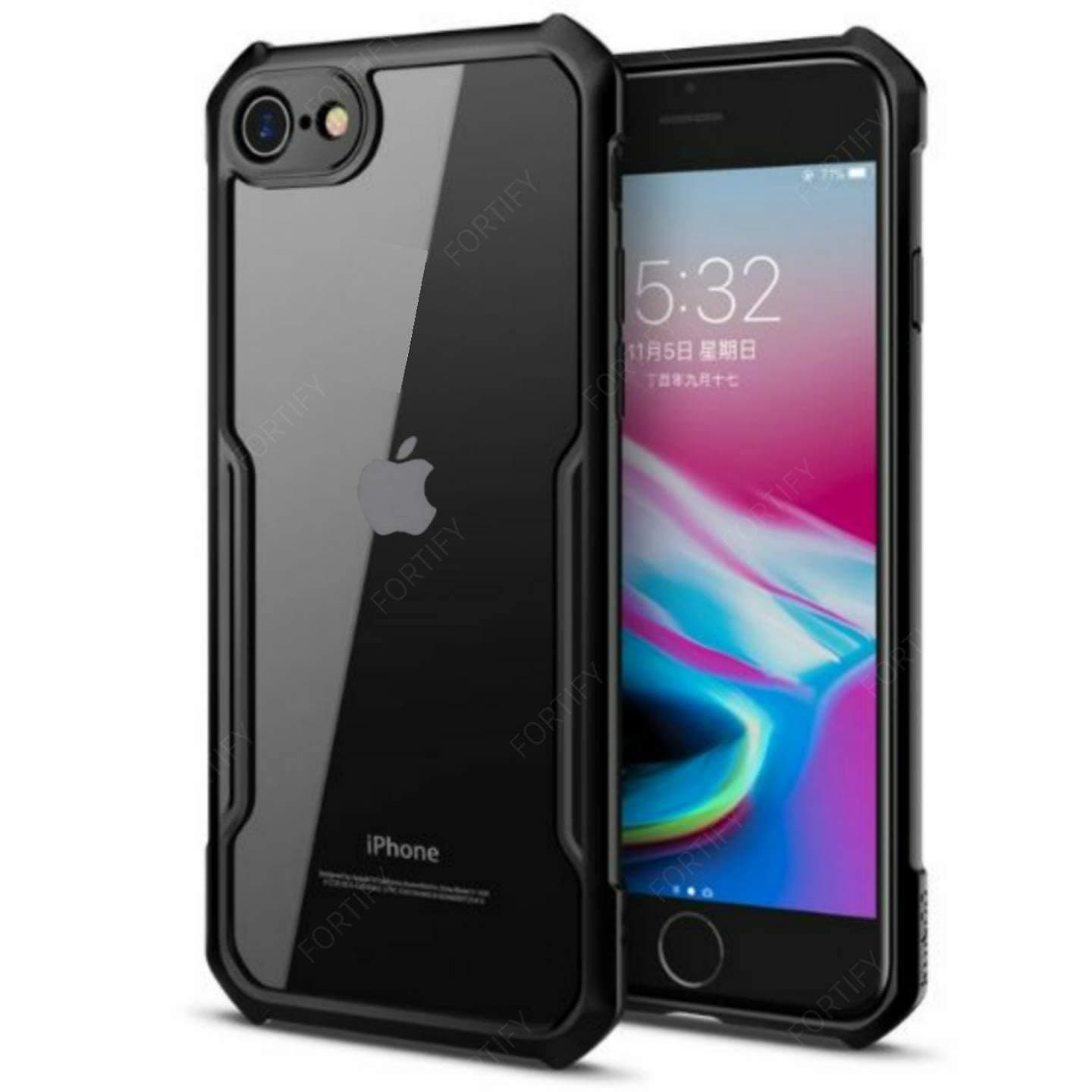 Plus 360 Degree Protection Black Border Back Cover for Apple iPhone 7 | iPhone 8 - Black