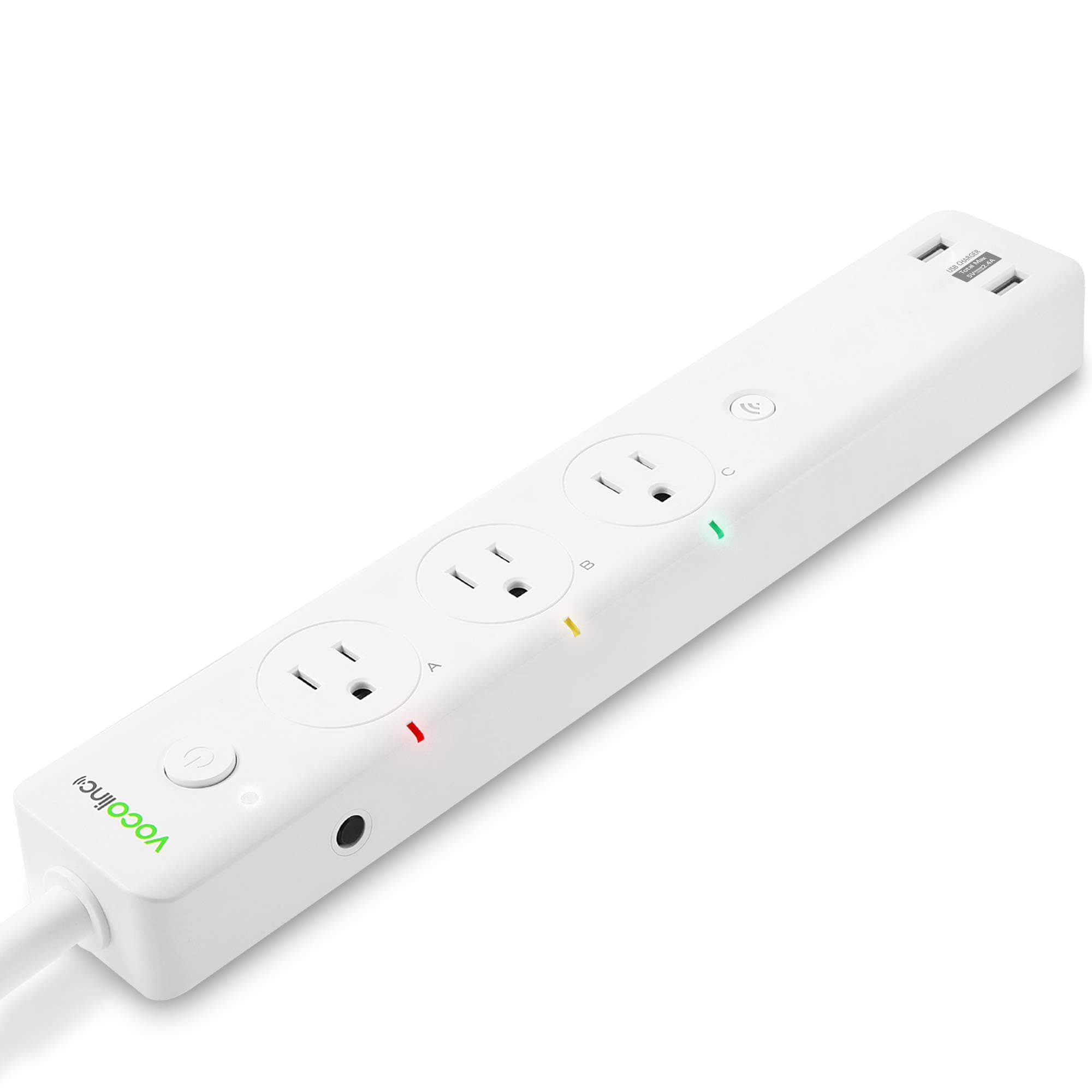 VOCOlinc Smart Wi-Fi Power Strip Multi Outlet, Surge Protector, USB Charging, Timers, Works with HomeKit, Alexa and Google Assistant, No Hub Required, 2.4GHz Wi-Fi, PM2E