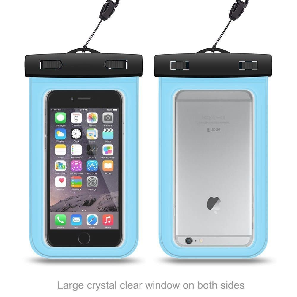 Universal Waterproof Case, MBK Worldwide Cellphone Dry Bag Pouch for iPhone X, 8/7/7 Plus/6S/6/6S Plus, Samsung Galaxy S9/S9 Plus/S8/S8 Plus/Note 8 6 5 4, HTC LG Sony Motorola up to 6.0