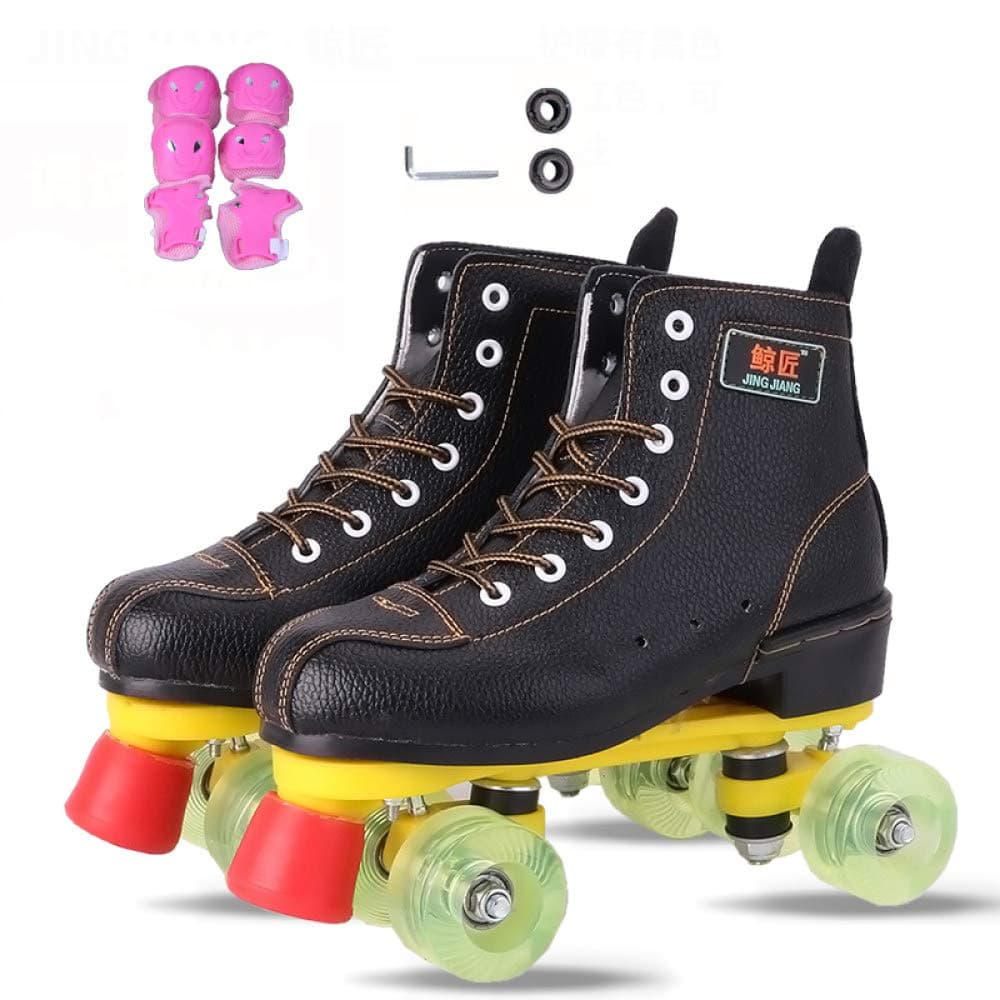 APENCHREN Roller Skates for Men/Four Wheel Roller Blades, Flash Wheel/Non-Flash Wheel - for Indoor and Outdoor Sports, (Unisex),NoFlashWheel-B-41