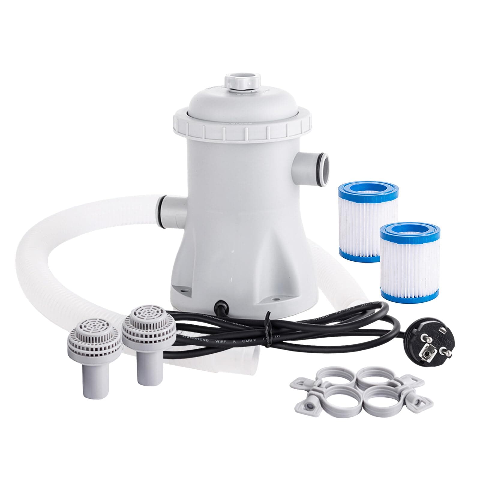 Pool Filter Pump 330 GPH Paddling Pool Electric Water Pump With 2 Pool Filter Cartridge Pool Pumps Above Ground Small Pool Filter Pump